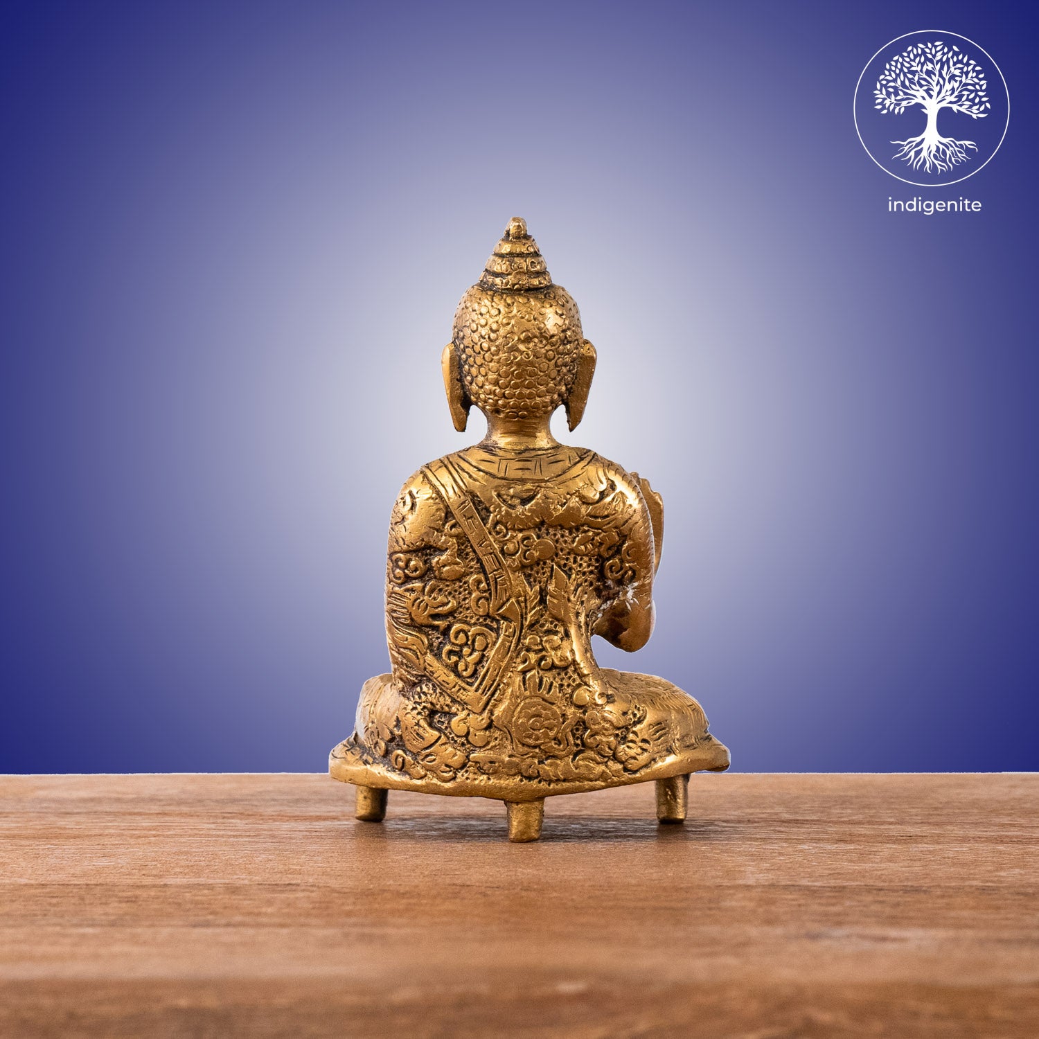 Antique Lord Buddha Sitting In Abhaya Mudra - Brass Statue