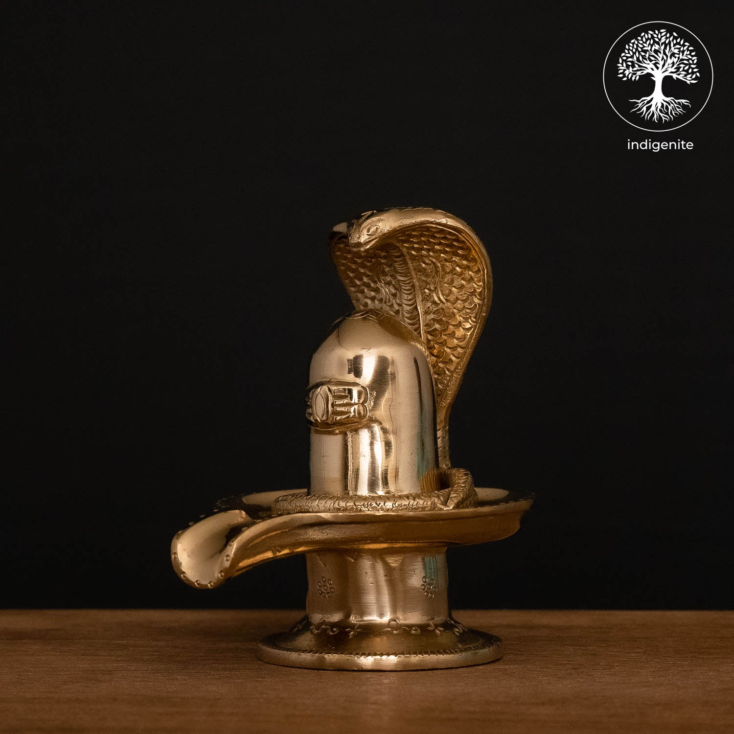 Brass Shivling with Sheshnag - Shiv Lingam Sculpture