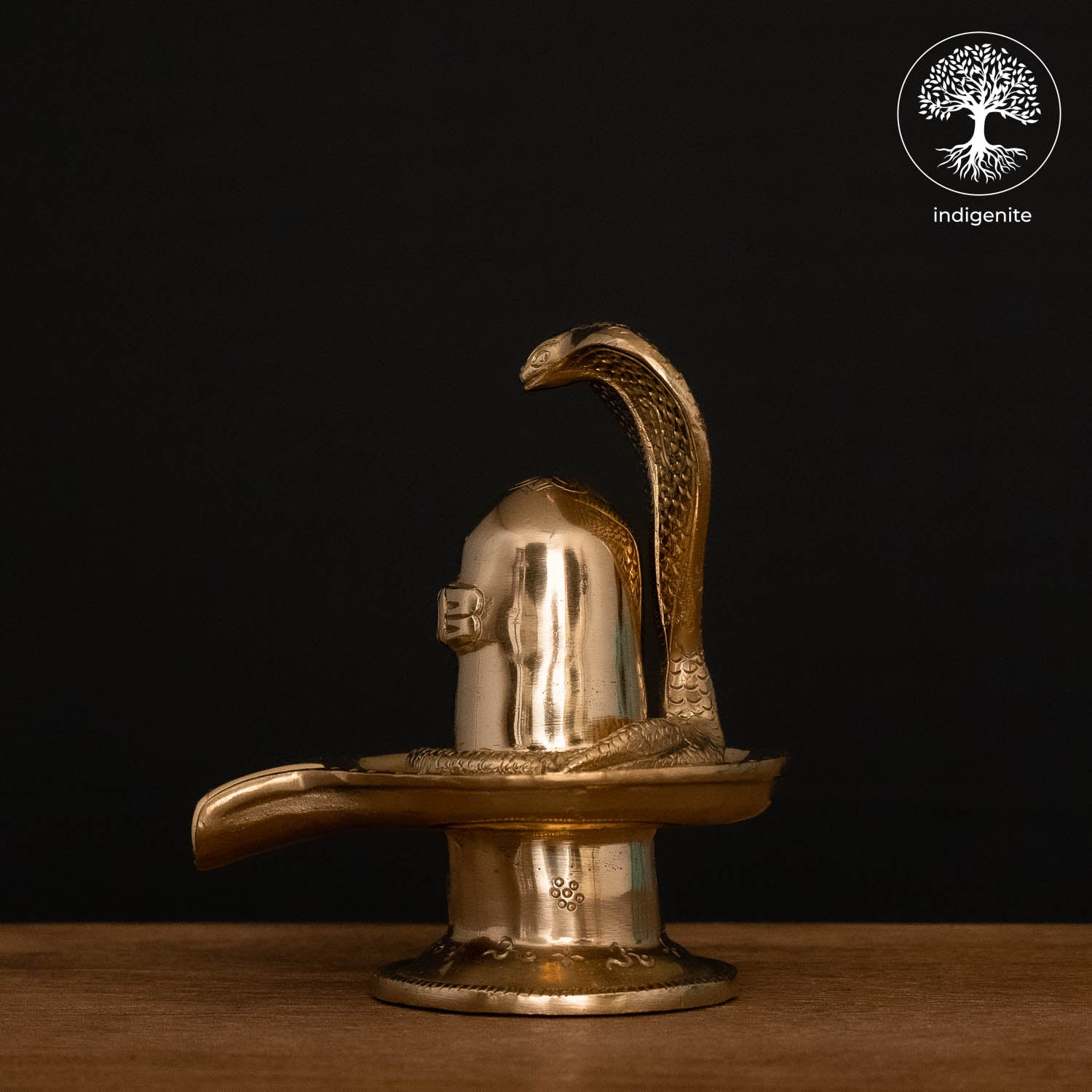 Brass Shivling with Sheshnag - Shiv Lingam Sculpture