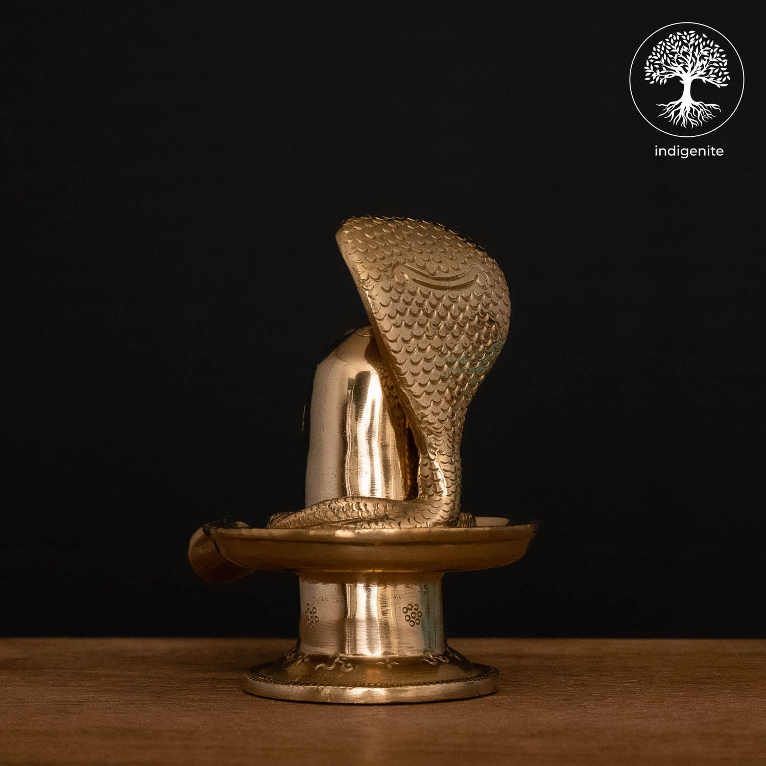 Brass Shivling with Sheshnag - Shiv Lingam Sculpture