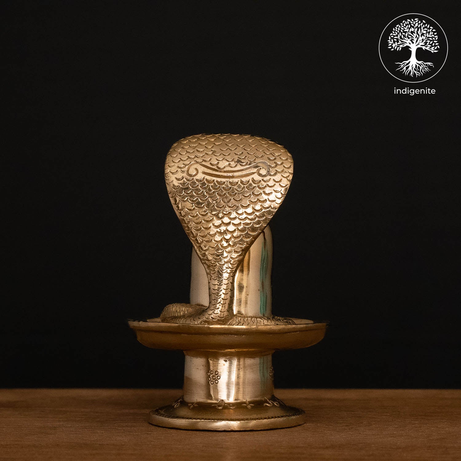 Brass Shivling with Sheshnag - Shiv Lingam Sculpture