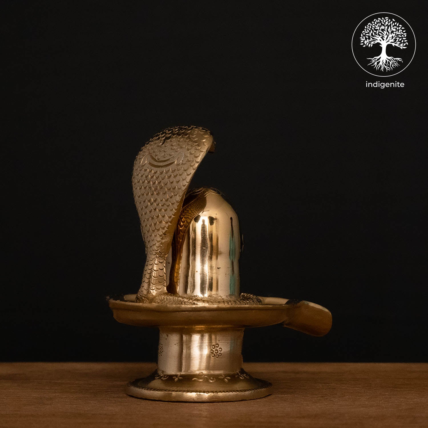 Brass Shivling with Sheshnag - Shiv Lingam Sculpture