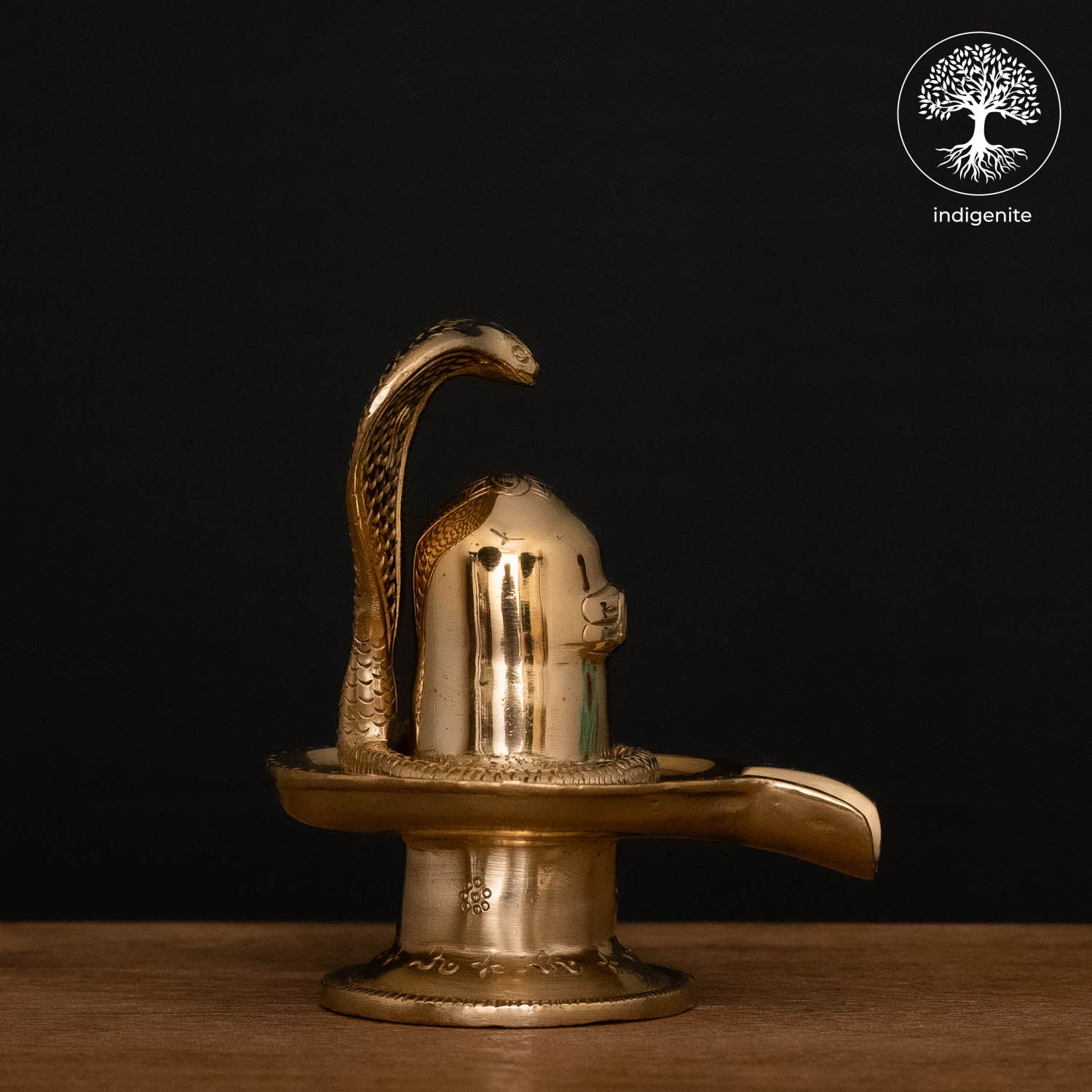 Brass Shivling with Sheshnag - Shiv Lingam Sculpture