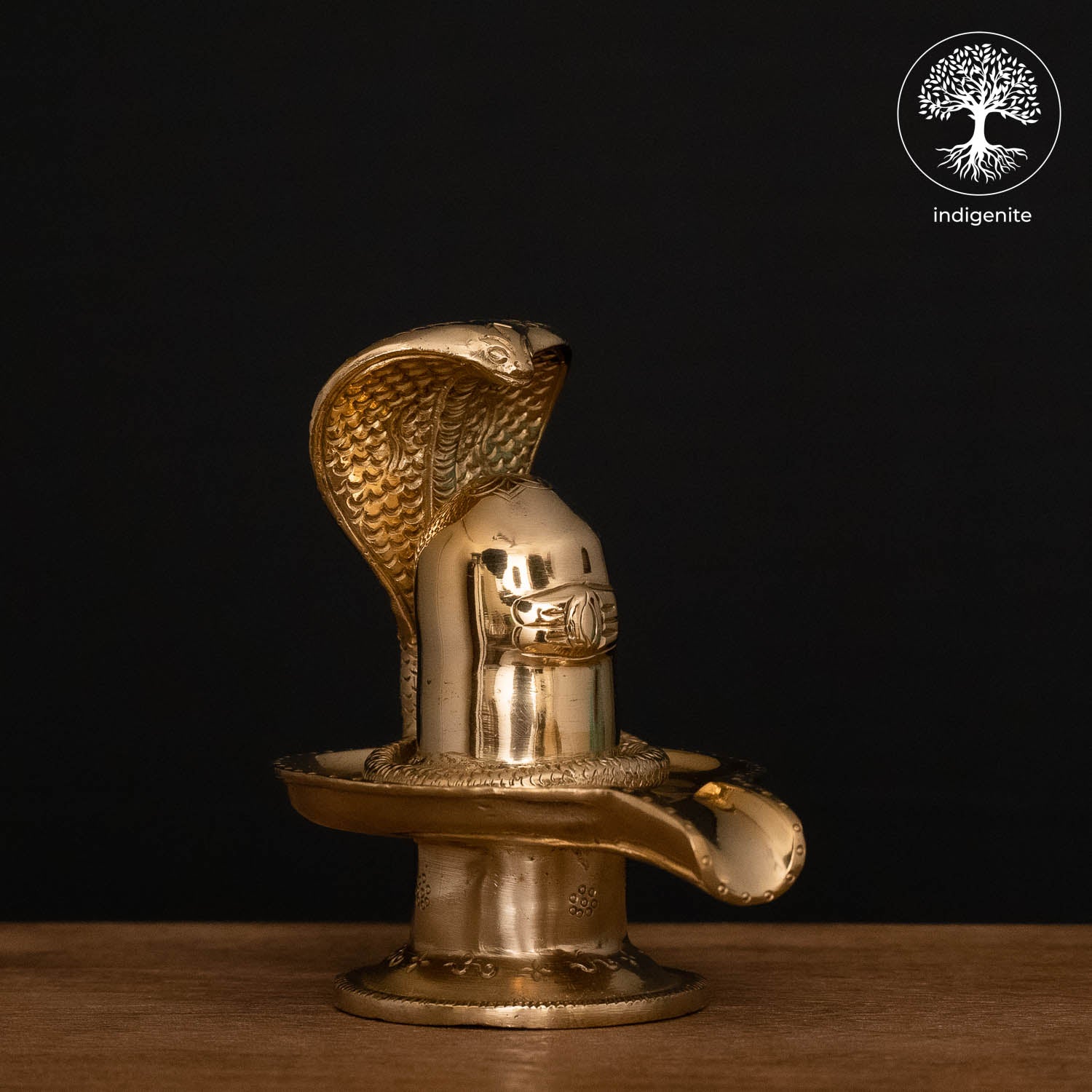 Brass Shivling with Sheshnag - Shiv Lingam Sculpture