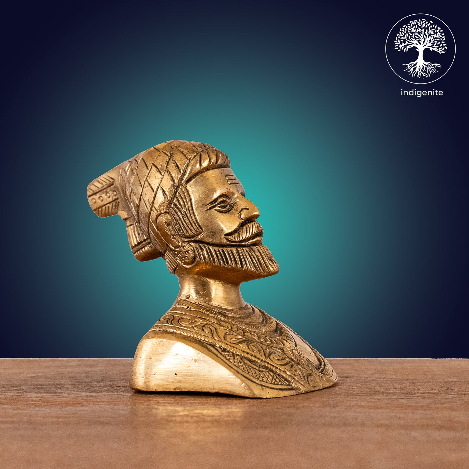 Chhatrapati Shivaji Maharaj Bust - Brass Statue