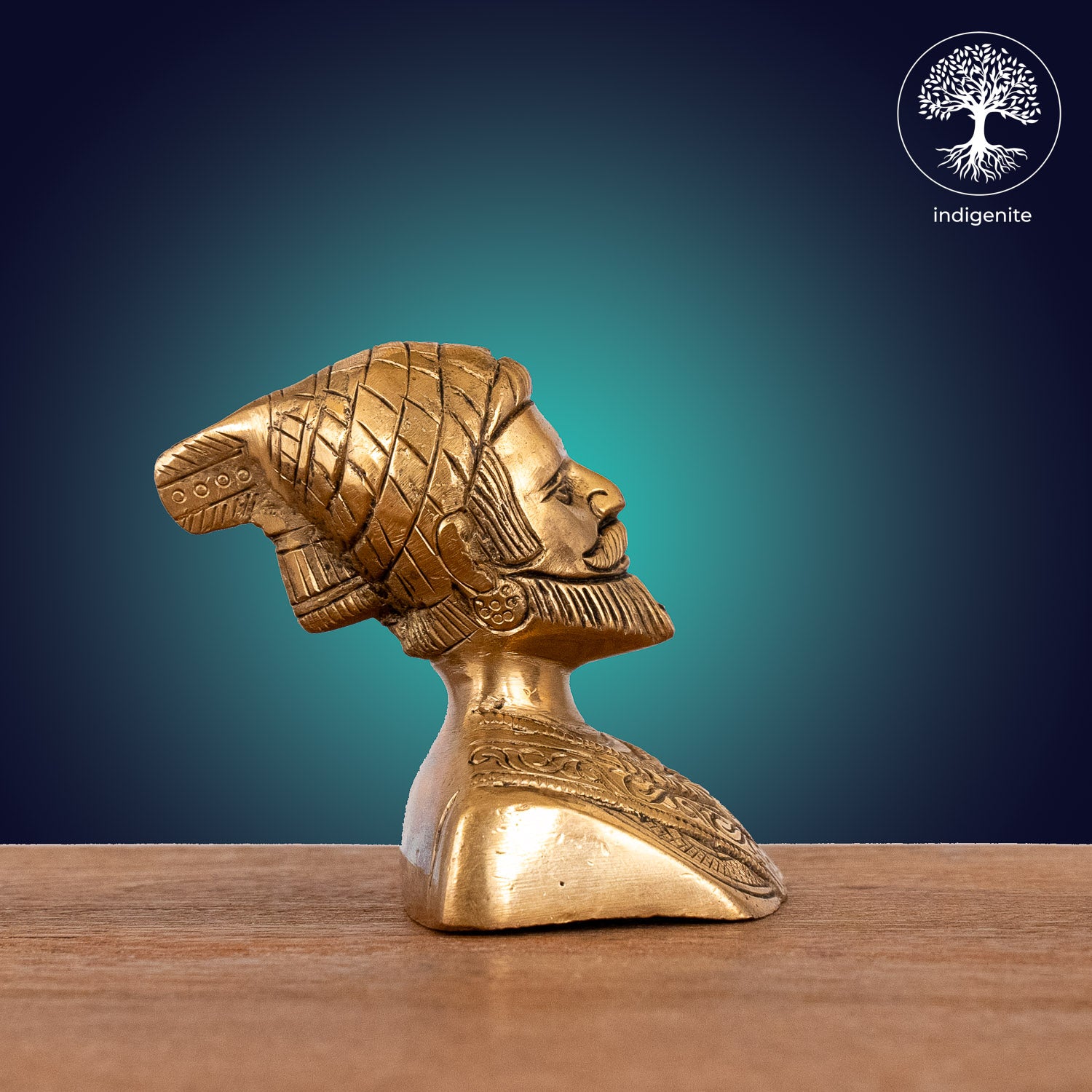 Chhatrapati Shivaji Maharaj Bust - Brass Statue