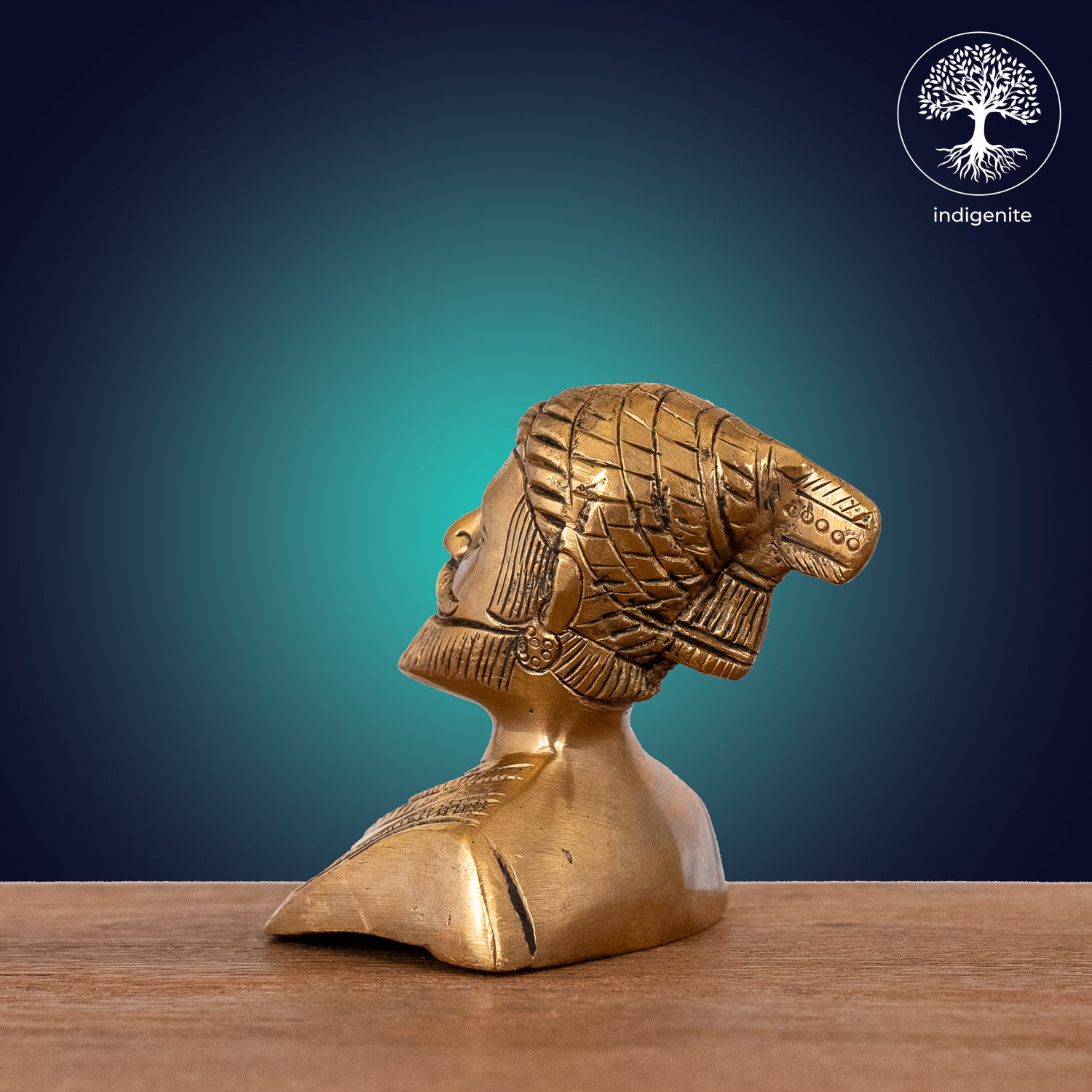 Chhatrapati Shivaji Maharaj Bust - Brass Statue