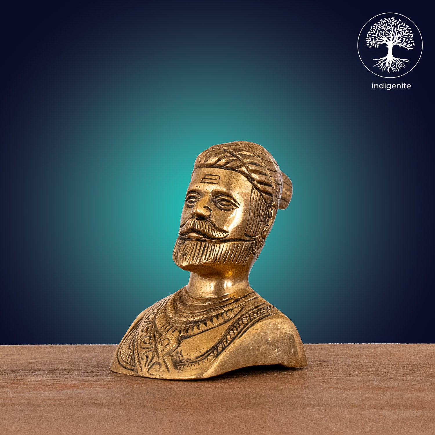 Chhatrapati Shivaji Maharaj Bust - Brass Statue