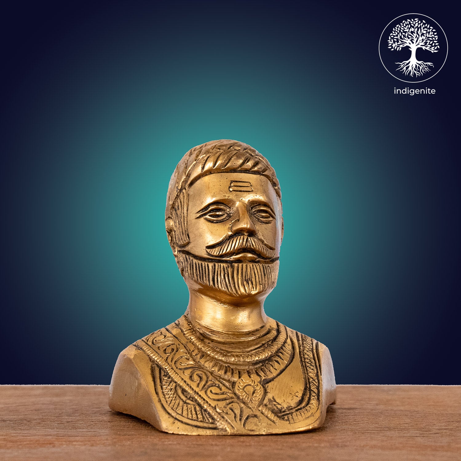 Chhatrapati Shivaji Maharaj Bust - Brass Statue