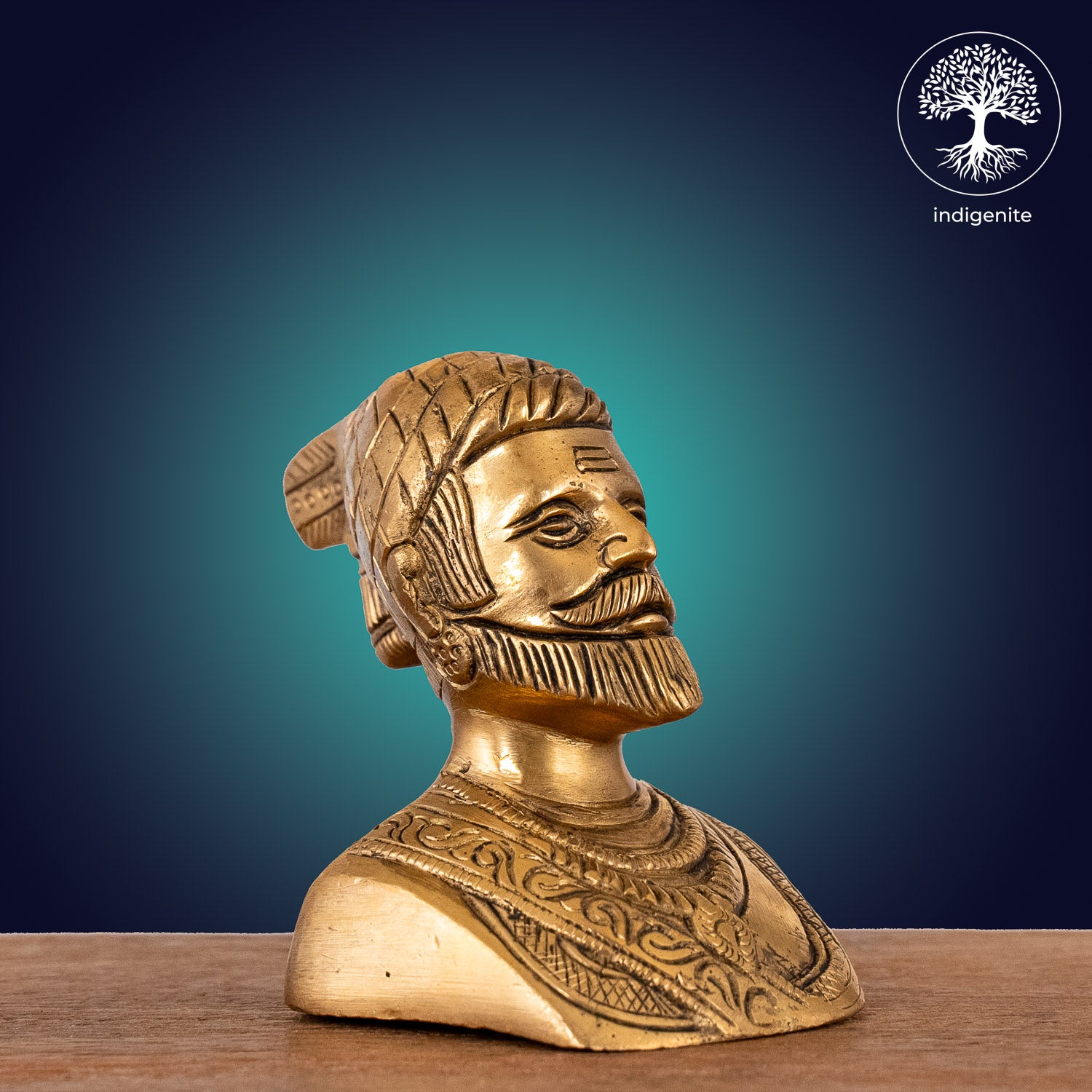 Chhatrapati Shivaji Maharaj Bust - Brass Statue