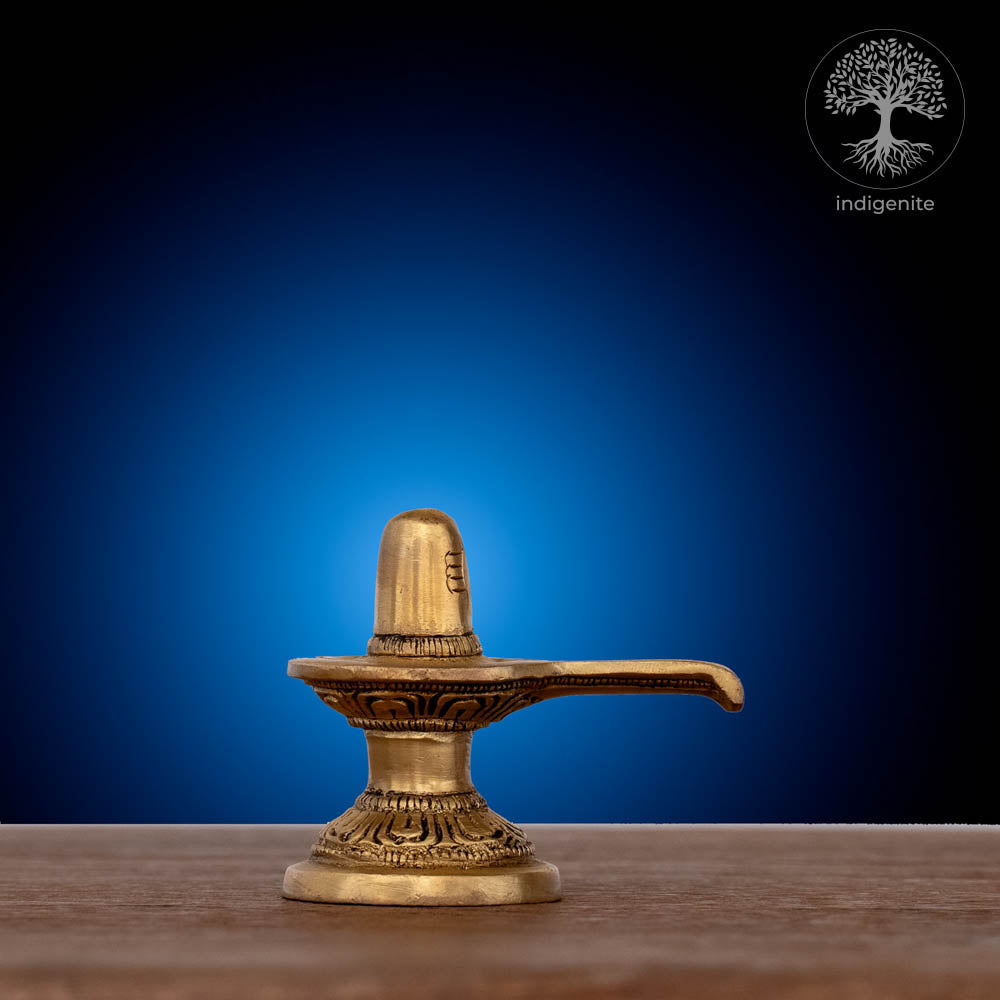 Small Brass Shivling - Shiv Lingam Sculpture