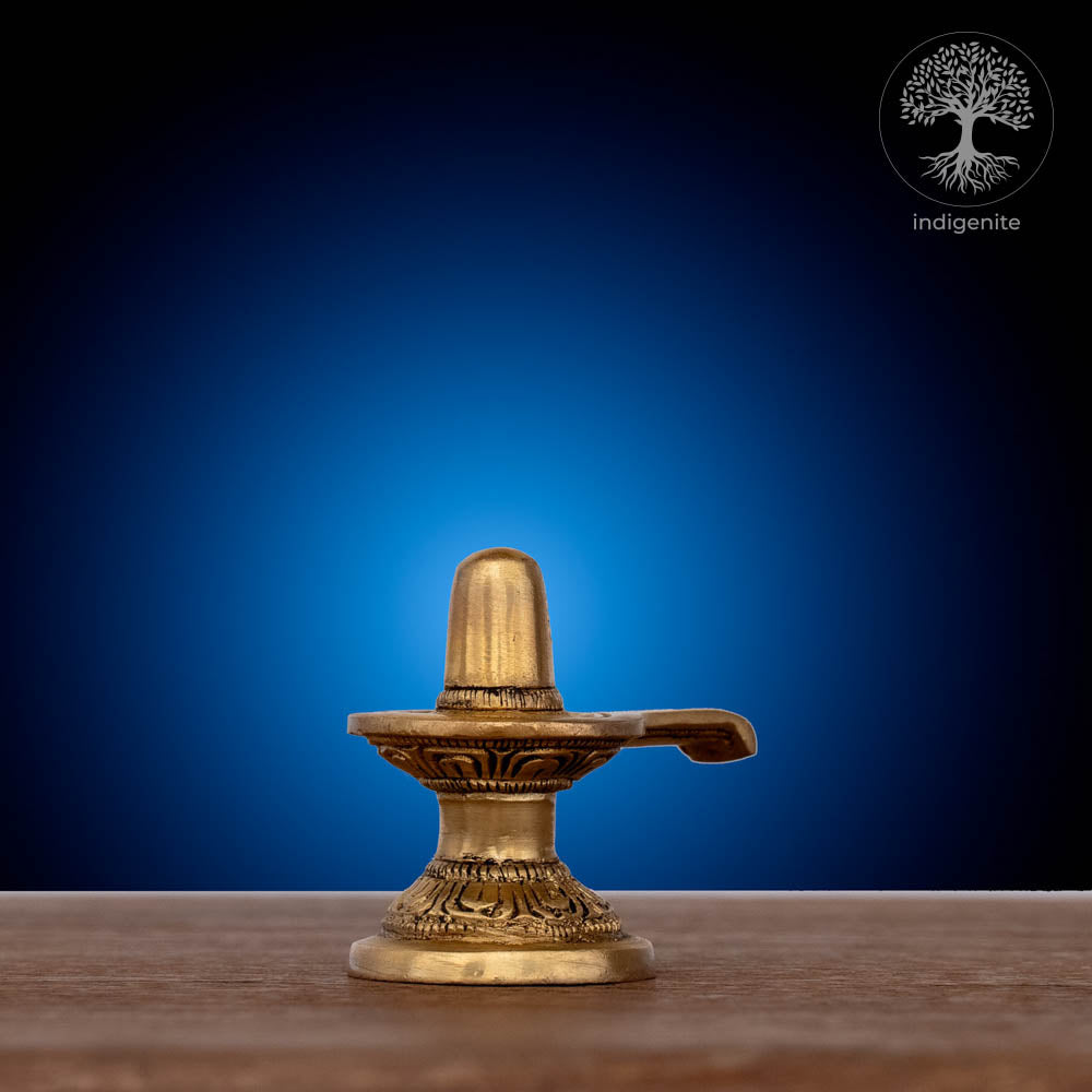 Small Brass Shivling - Shiv Lingam Sculpture