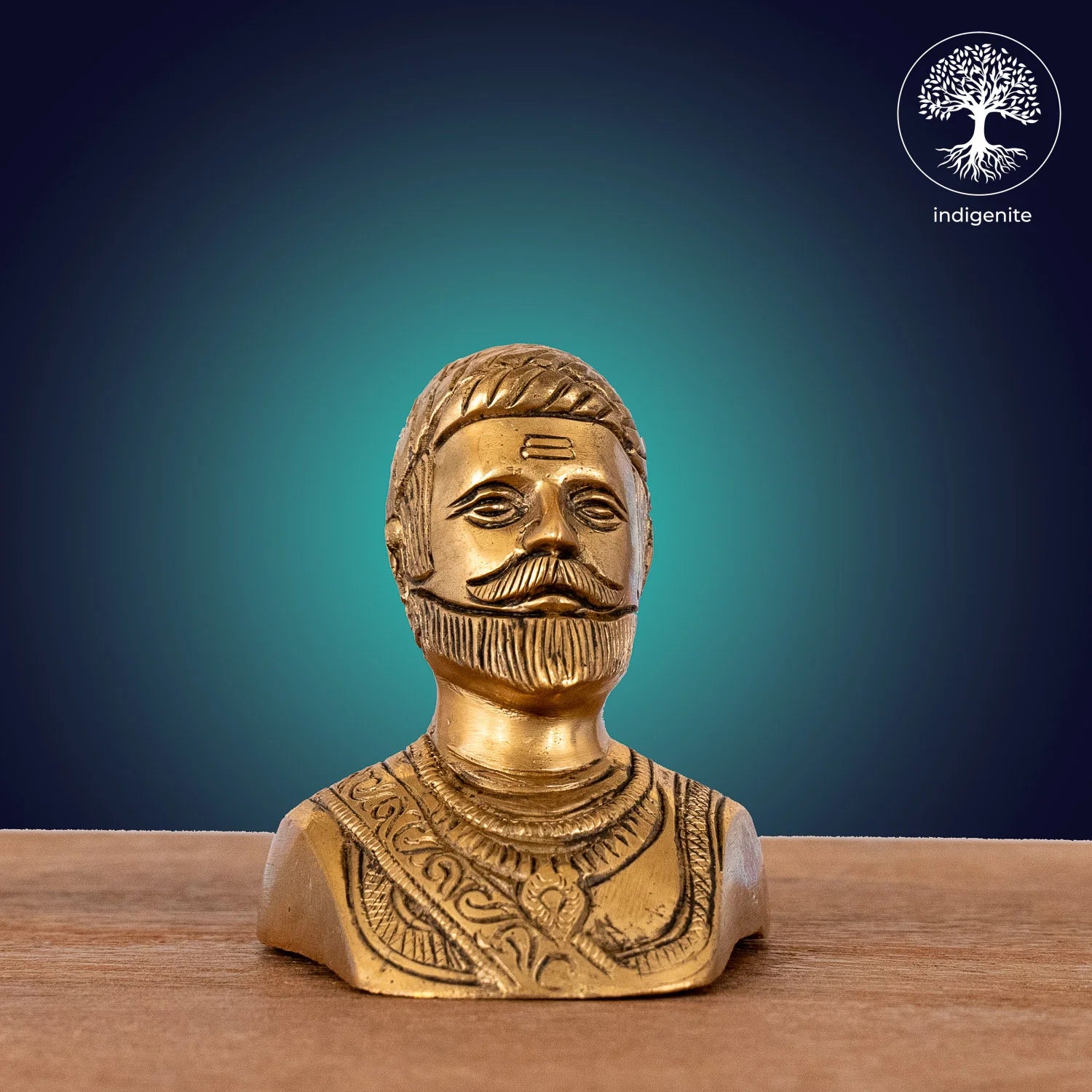 Chhatrapati Shivaji Maharaj Bust - Brass Statue