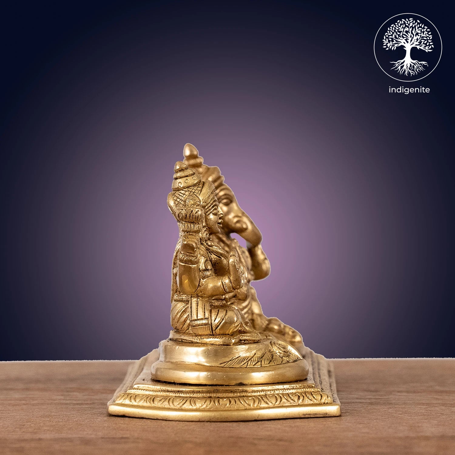 Ganesh Lakshmi Idols with Base - Brass Statue | 3.5 Inch
