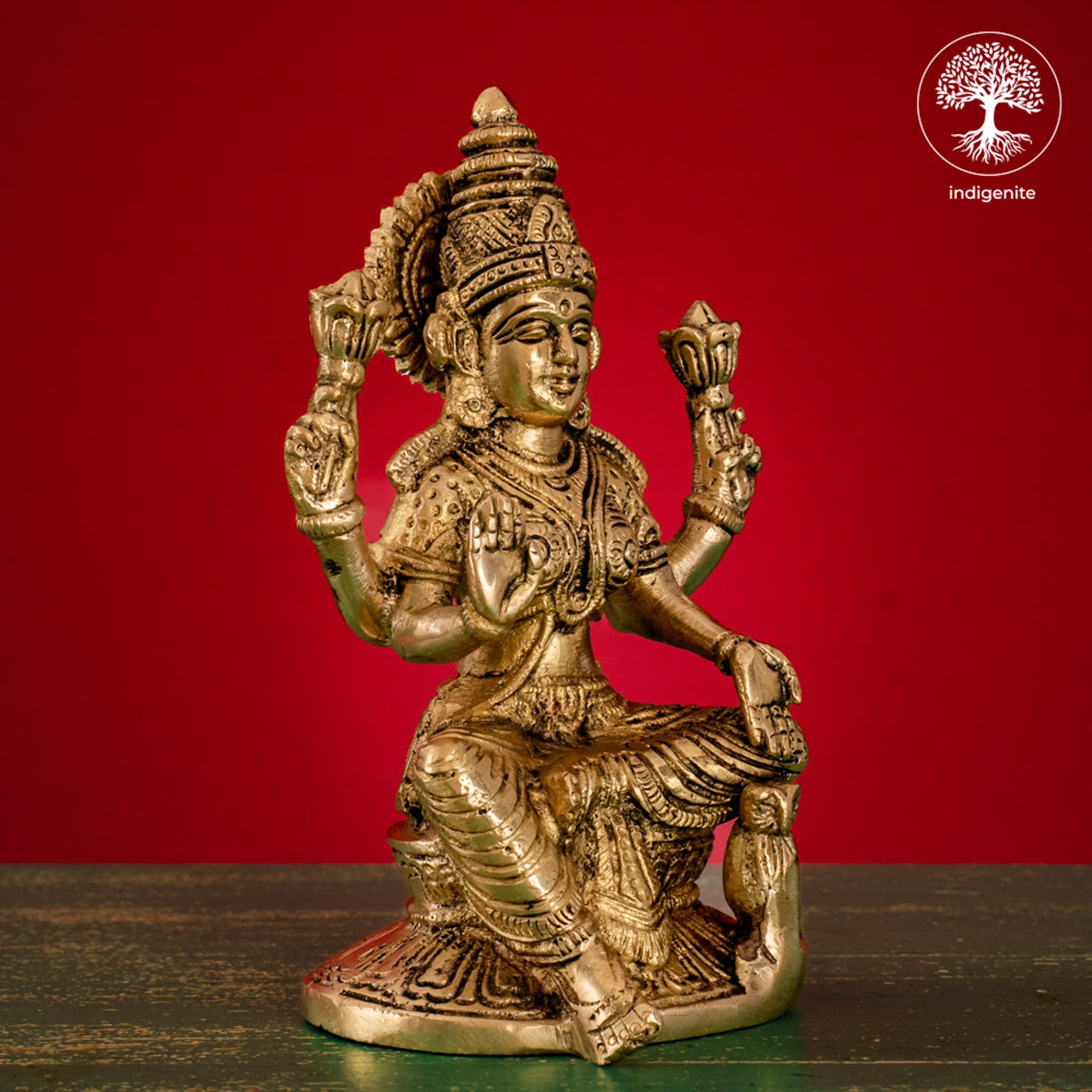 Goddess Lakshmi Idol - Brass Statue