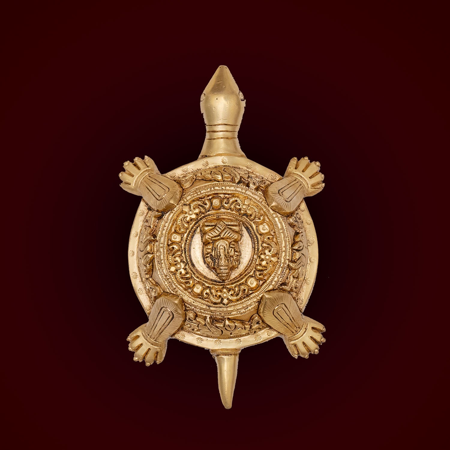 Handcarved Tortoise - Brass Decorative