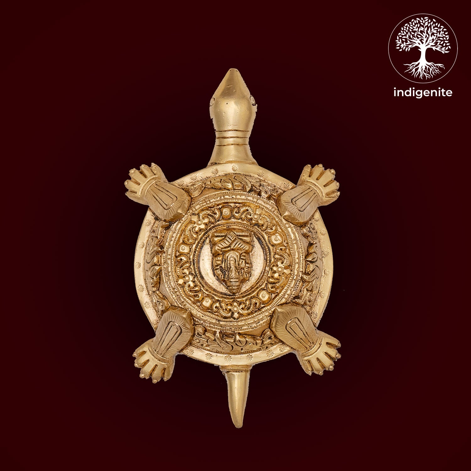 Handcarved Tortoise - Brass Decorative