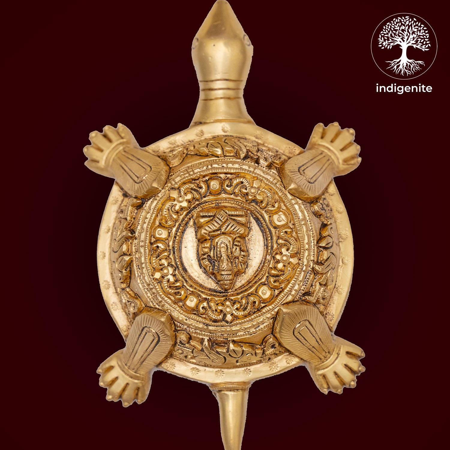 Handcarved Tortoise - Brass Decorative