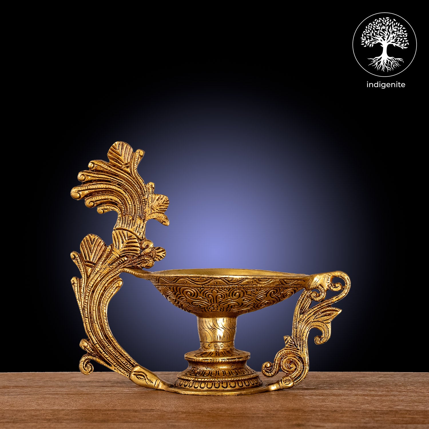 Brass Diya with Handle - Pooja Decor