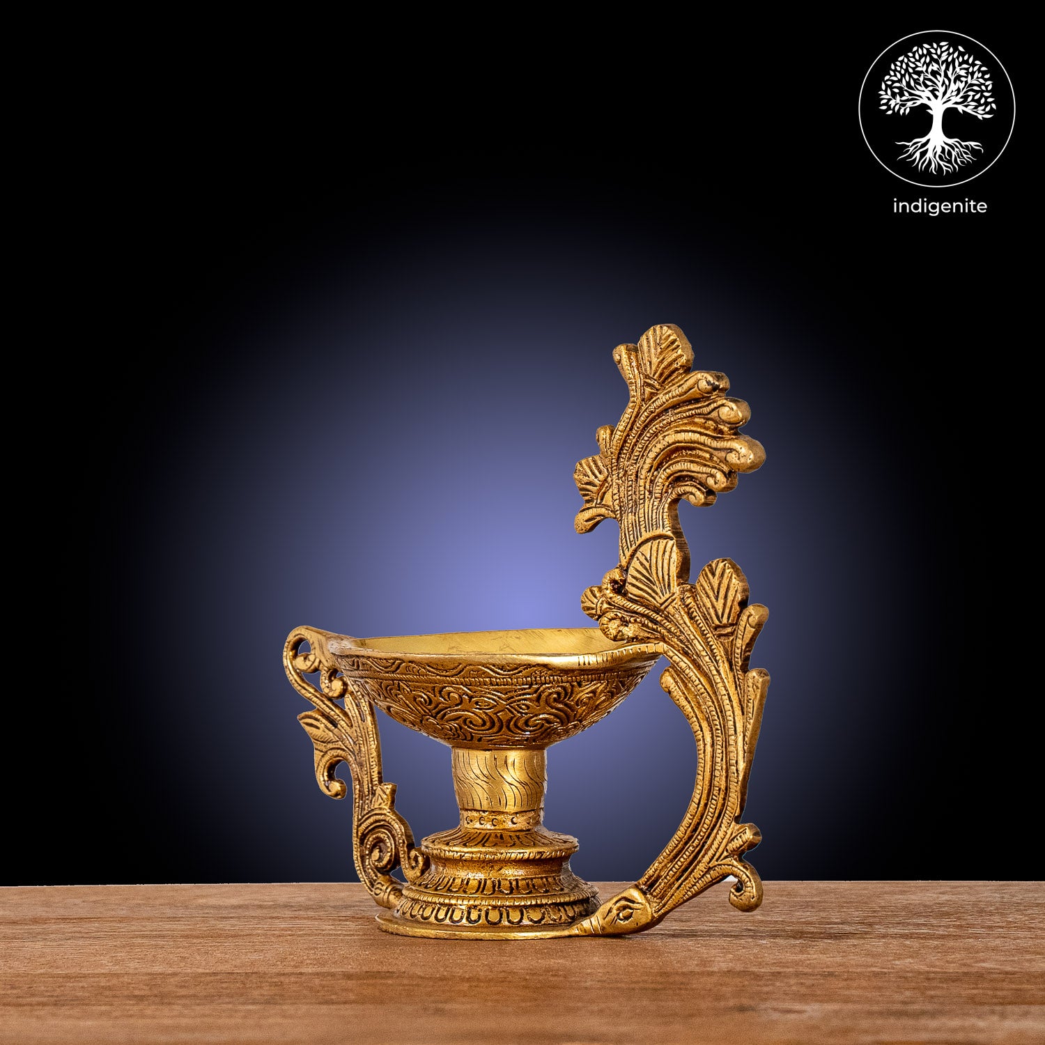 Brass Diya with Handle - Pooja Decor