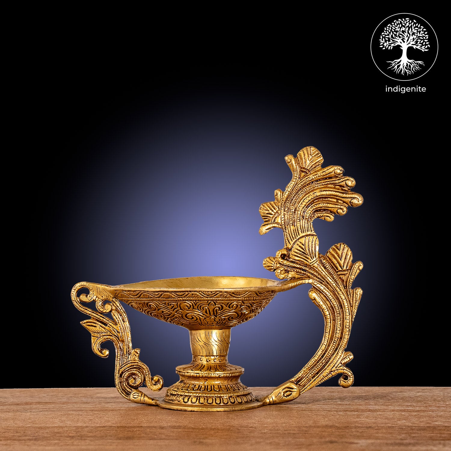 Brass Diya with Handle - Pooja Decor