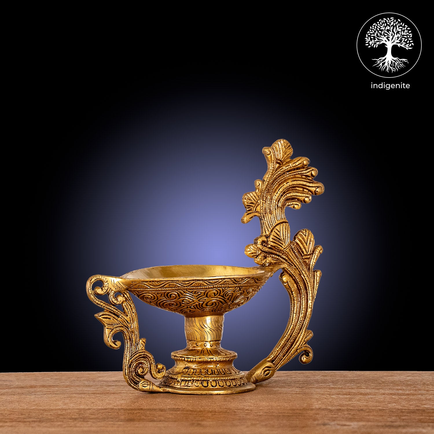 Brass Diya with Handle - Pooja Decor