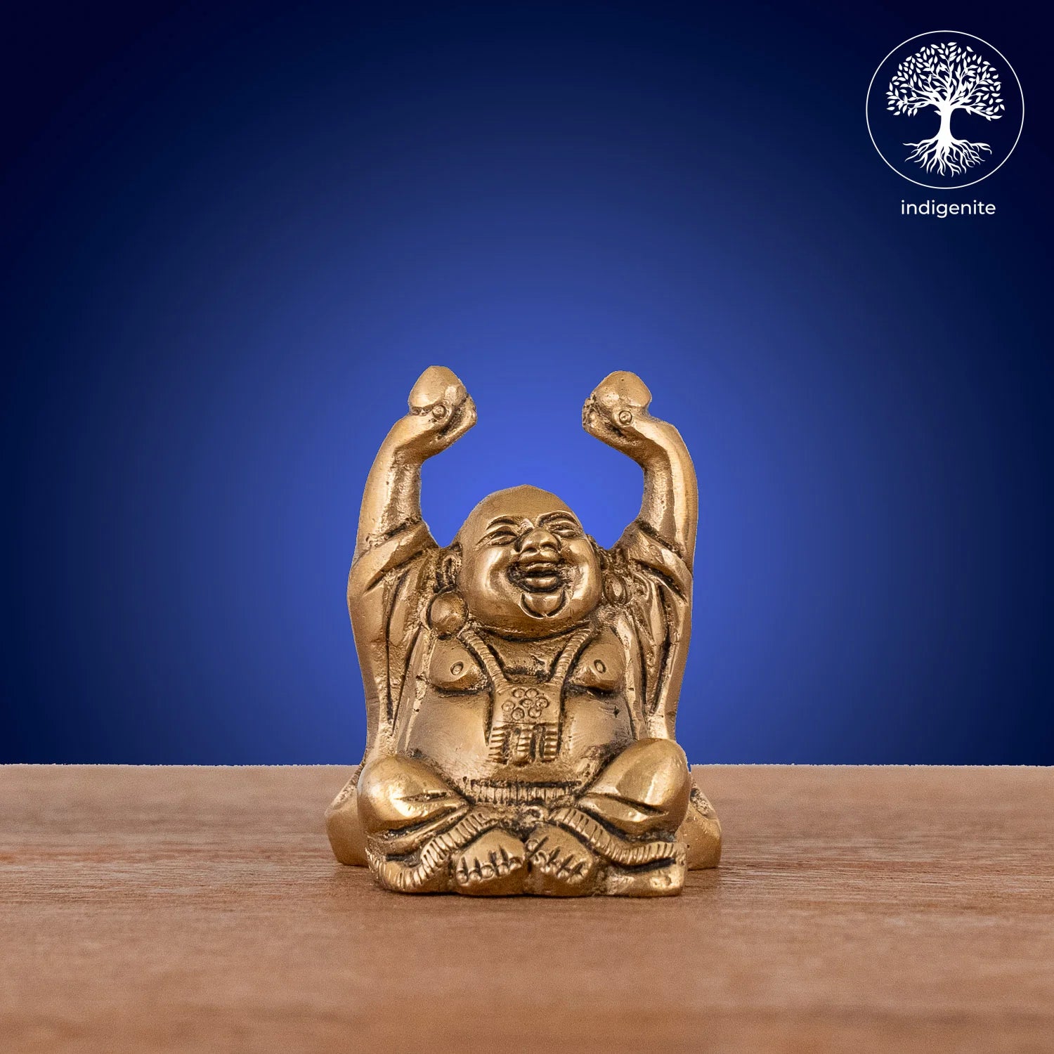 Laughing Buddha - Brass Statue