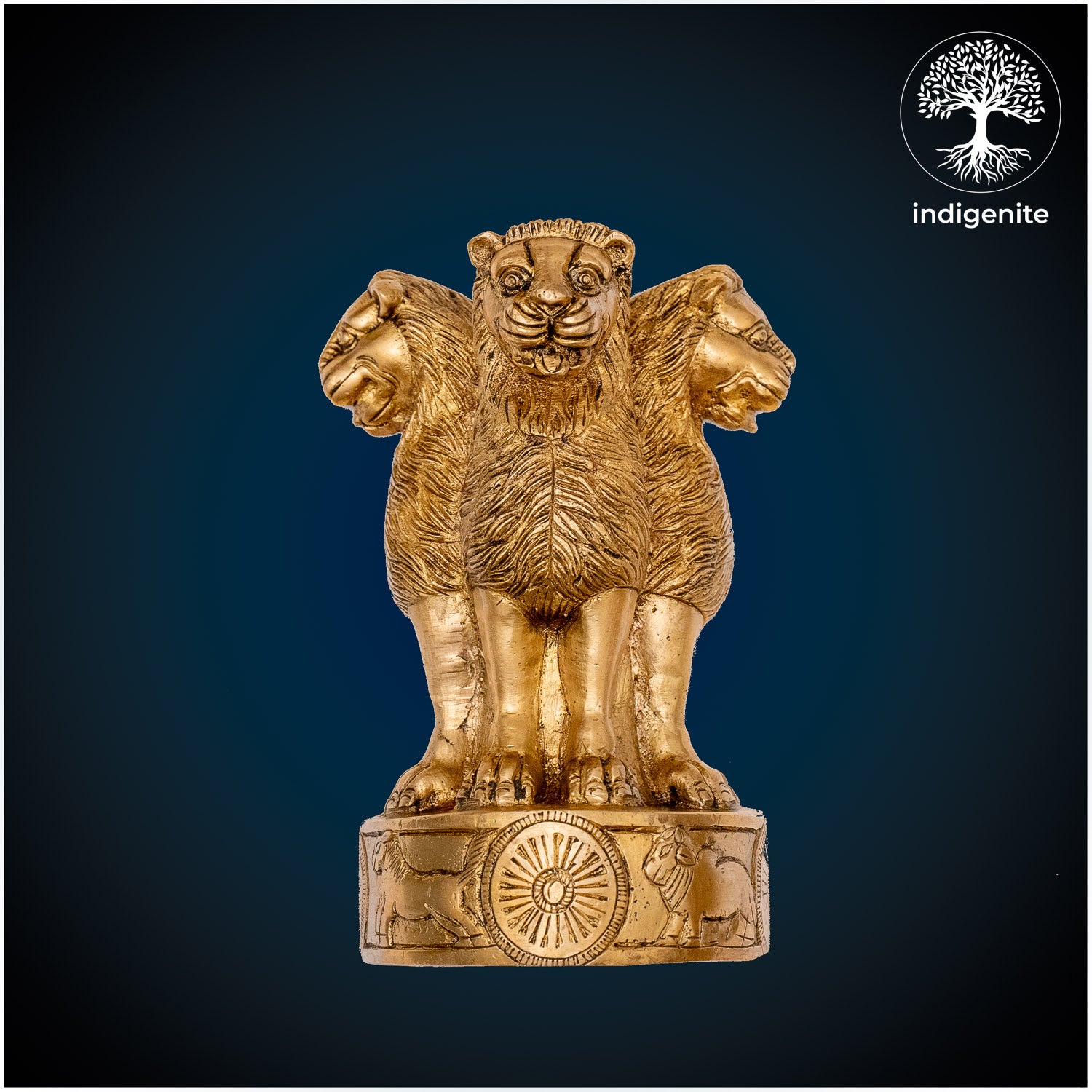 Handcarved Ashoka Piller - Brass Decorative