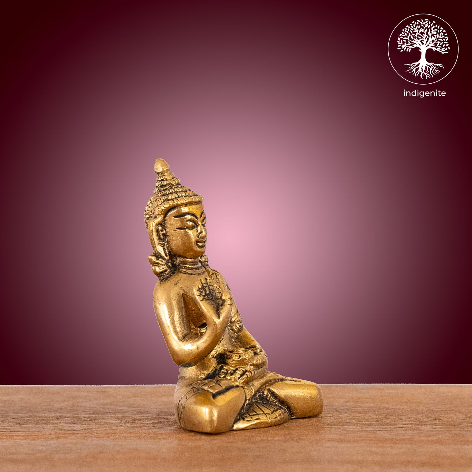Lord Buddha Idol - Brass Statue | 3 Inch