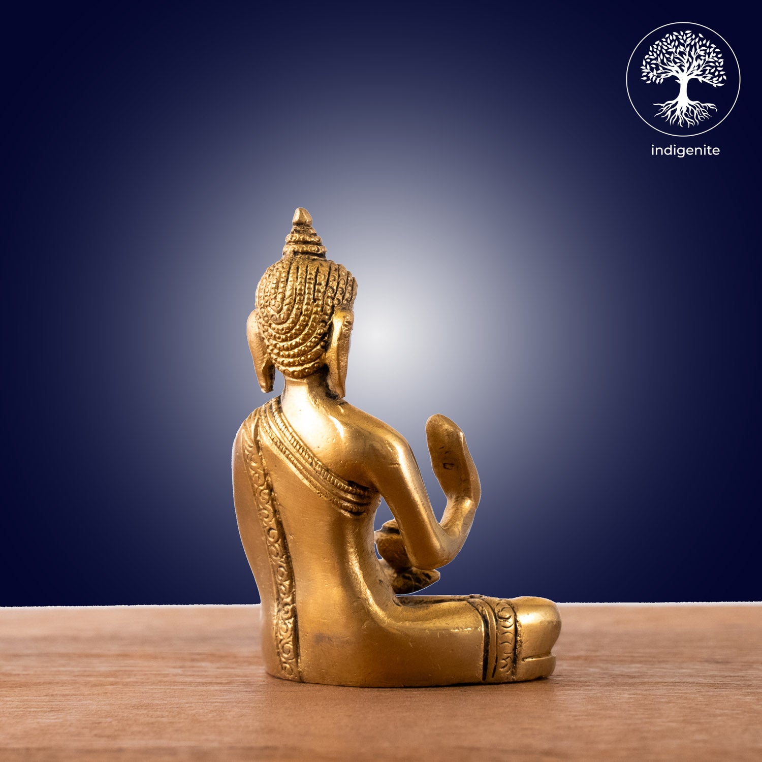 Lord Buddha Sitting In Abhaya Mudra - Brass Statue | 4 Inch