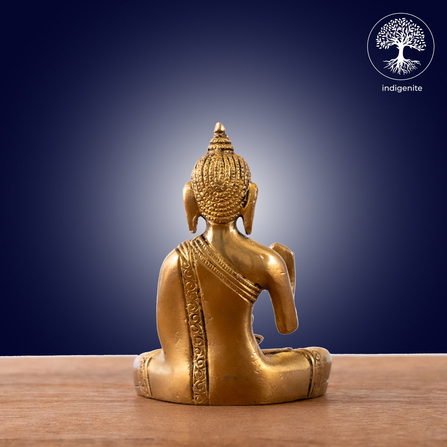 Lord Buddha Sitting In Abhaya Mudra - Brass Statue | 4 Inch