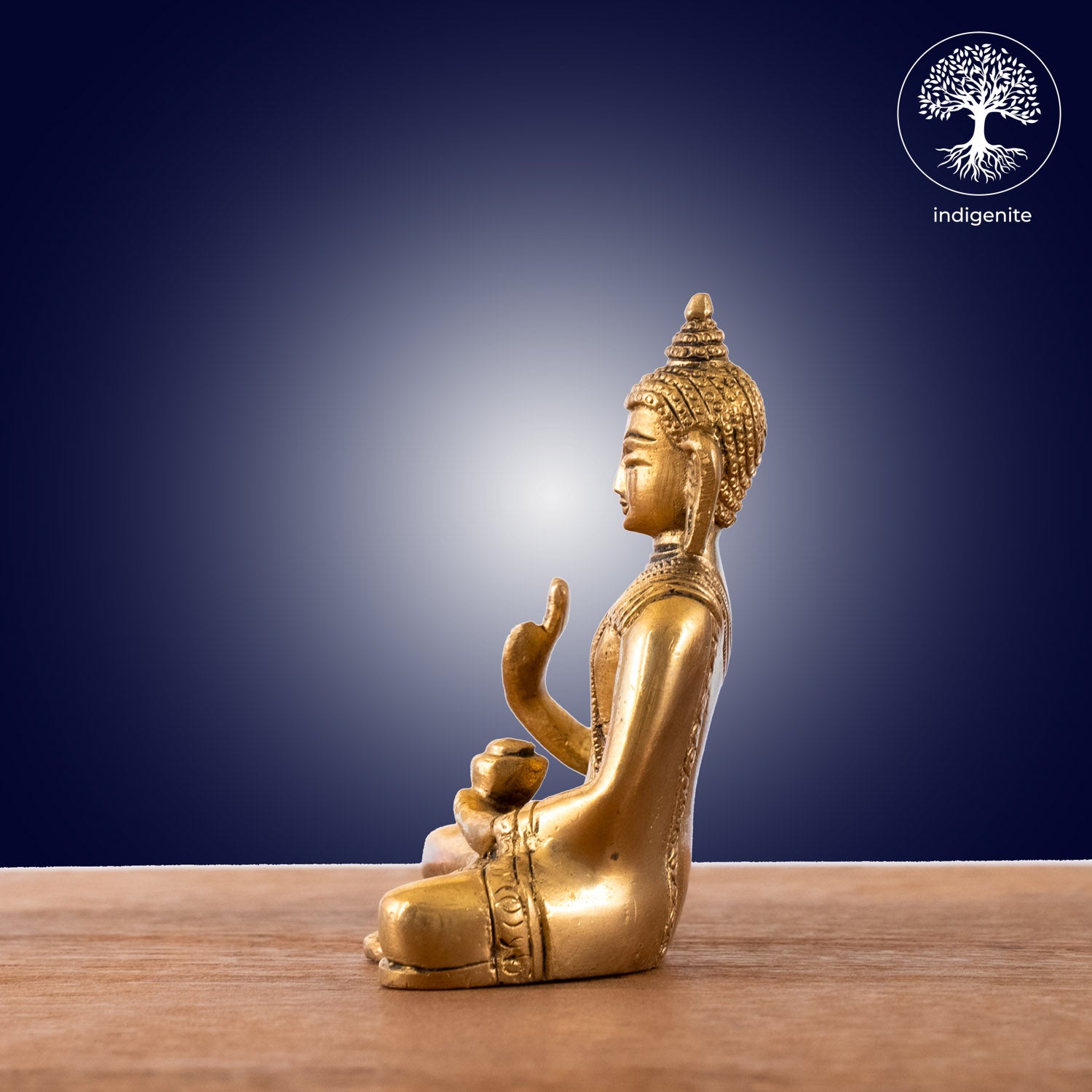 Lord Buddha Sitting In Abhaya Mudra - Brass Statue | 4 Inch