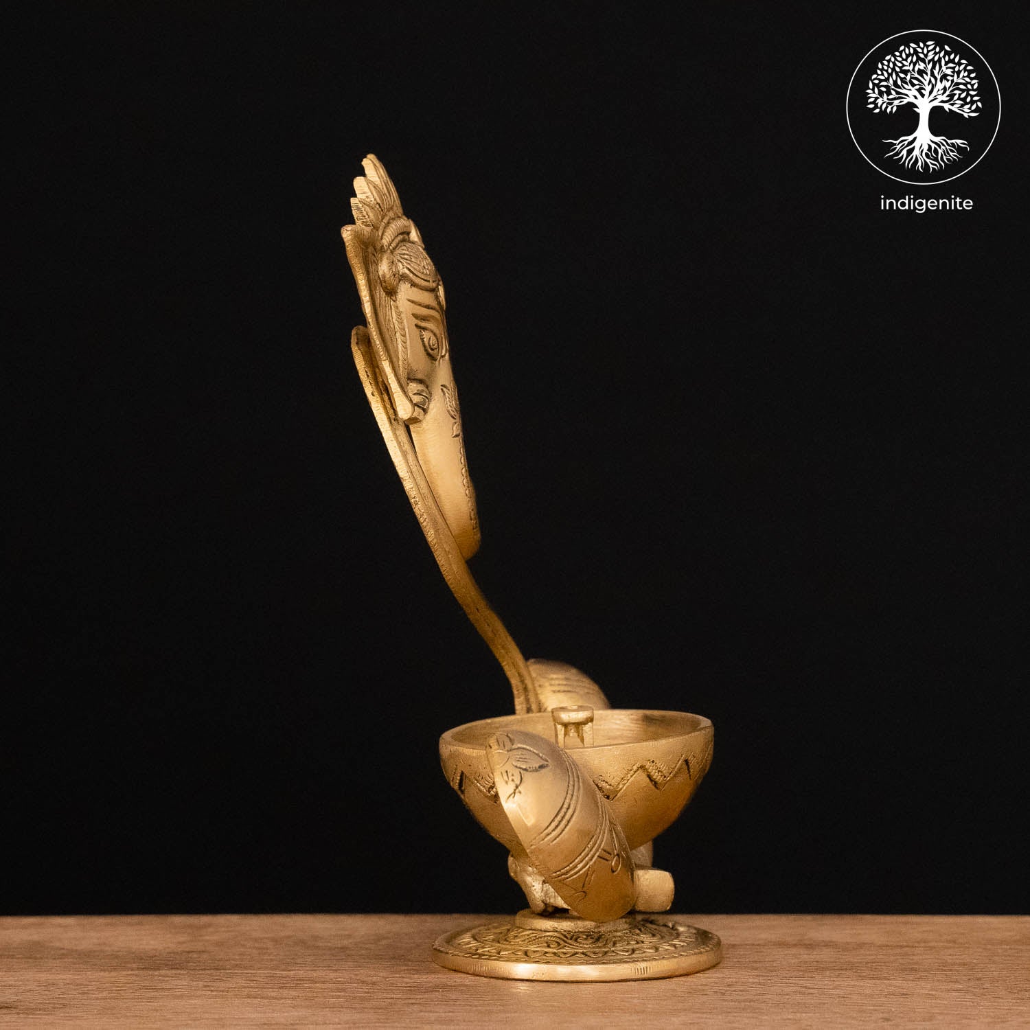 Lord Ganesh Diya - Brass Staue