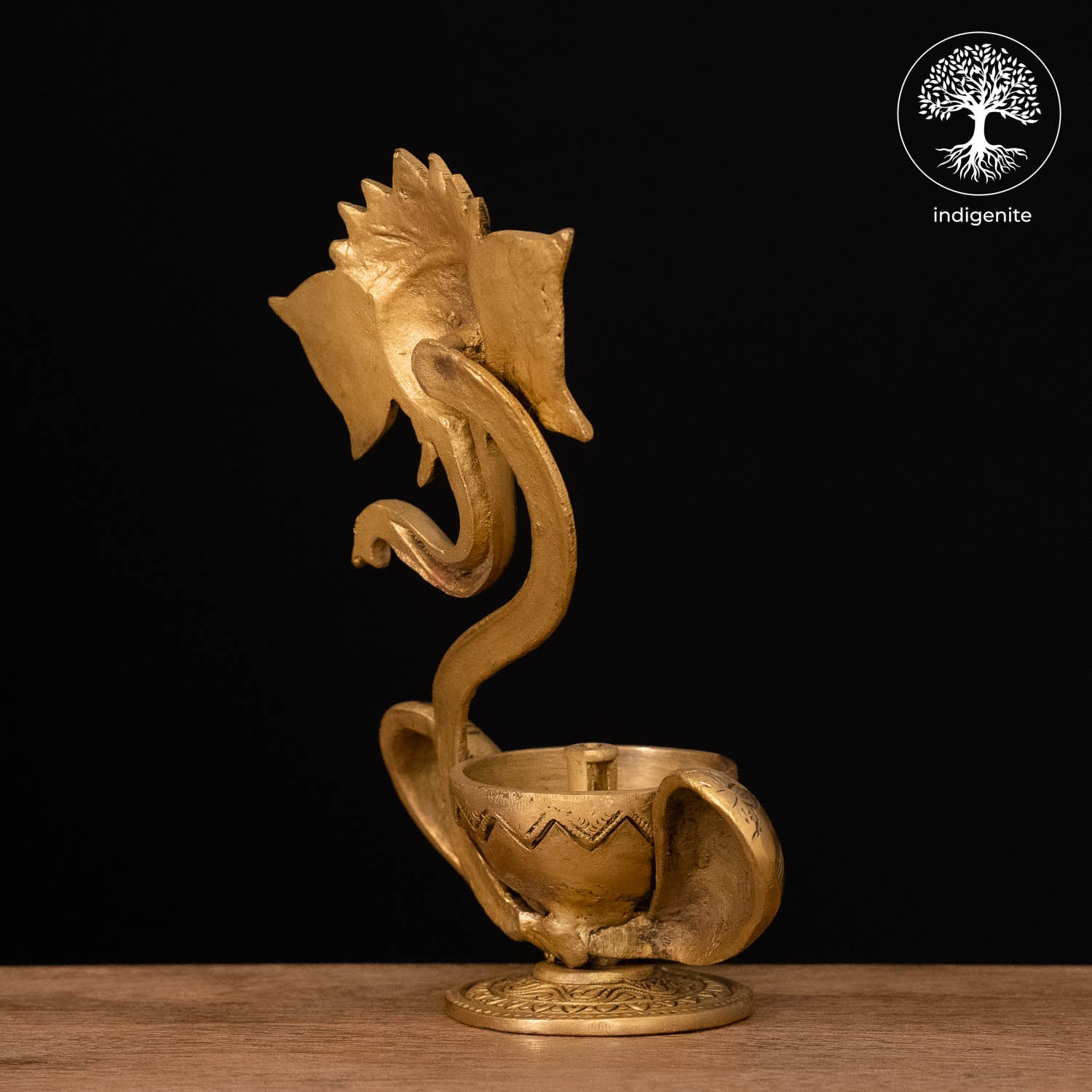 Lord Ganesh Diya - Brass Staue