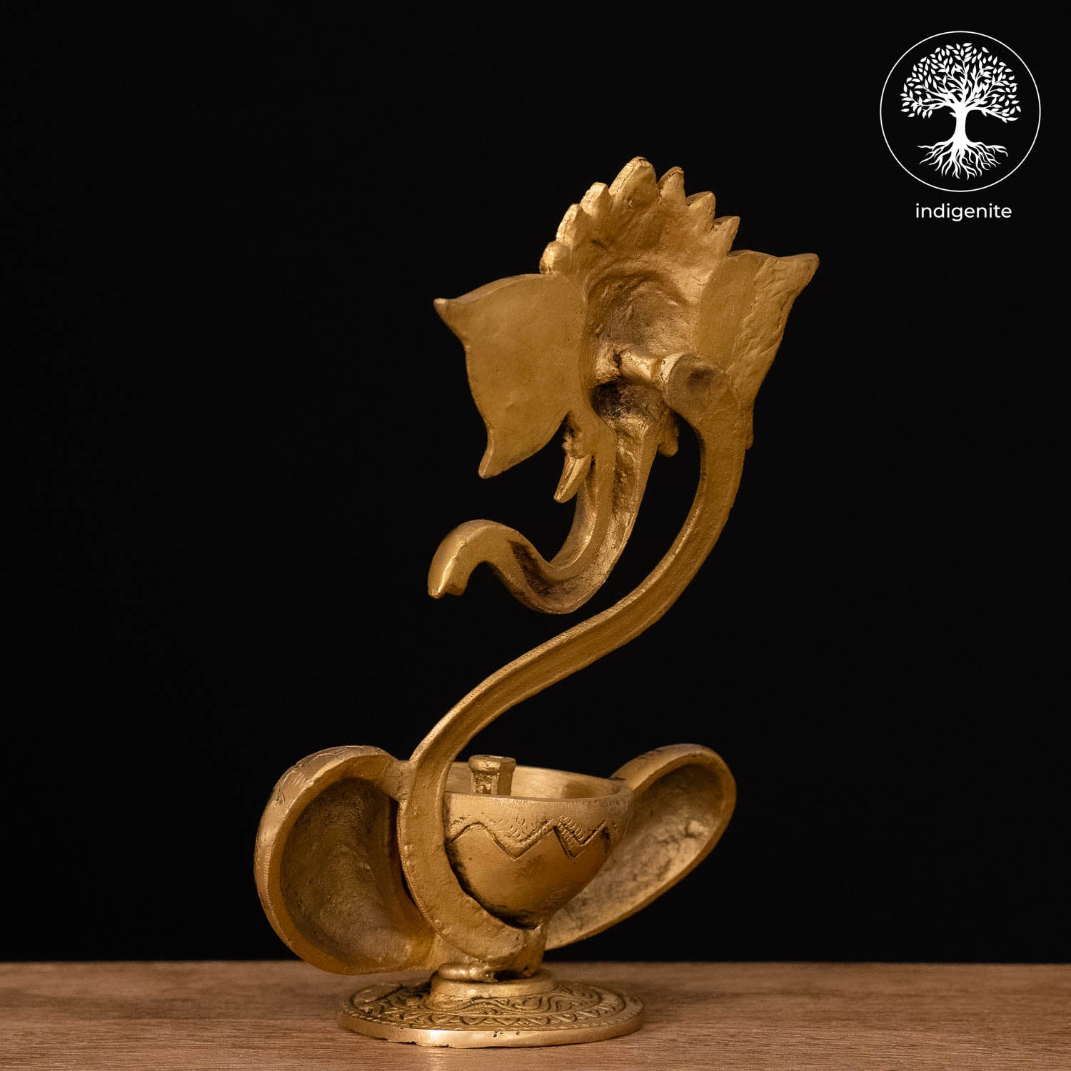 Lord Ganesh Diya - Brass Staue