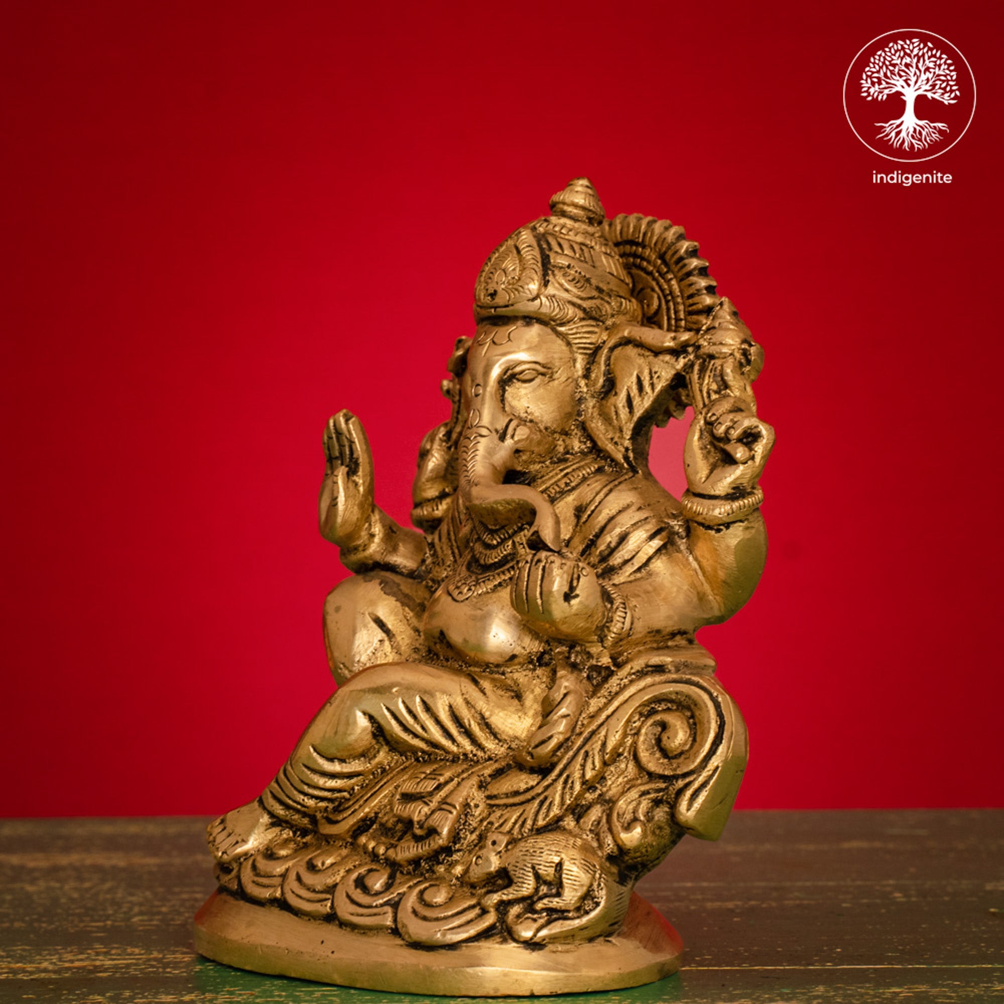 Lord Ganesh Idol - Brass Statue | 5.5 Inch