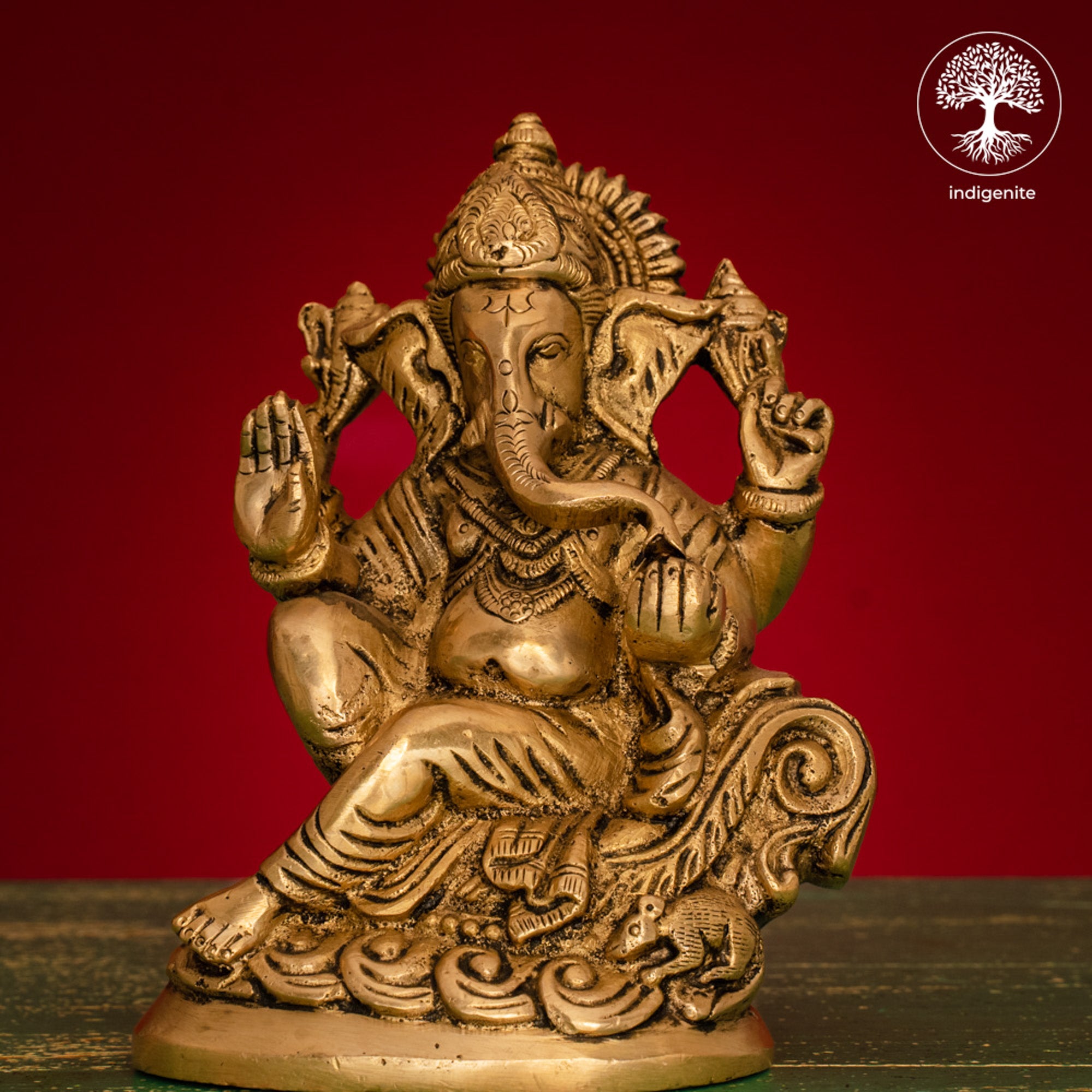 Lord Ganesh Idol - Brass Statue | 5.5 Inch