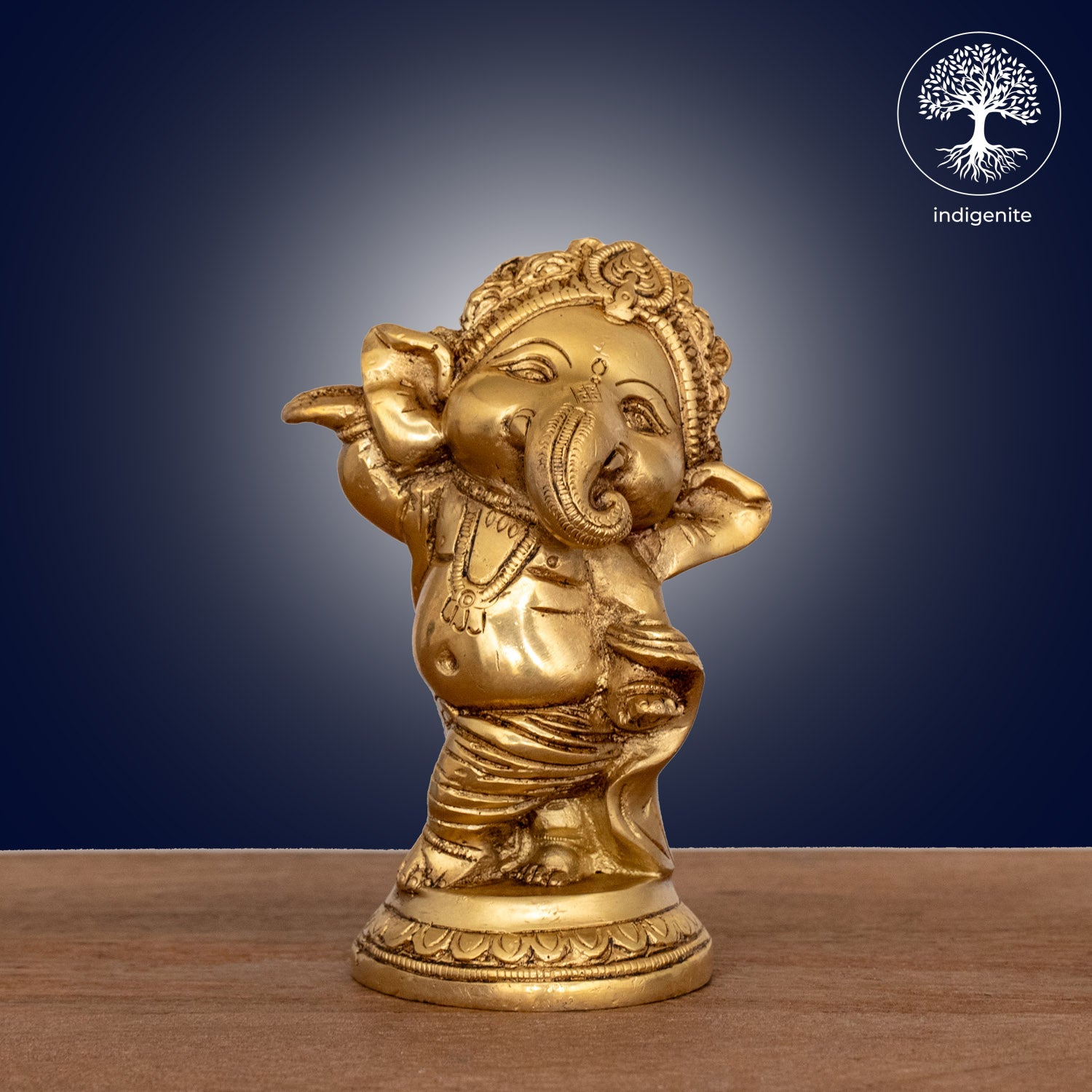 Lord Ganesha Dancing - Brass Statue
