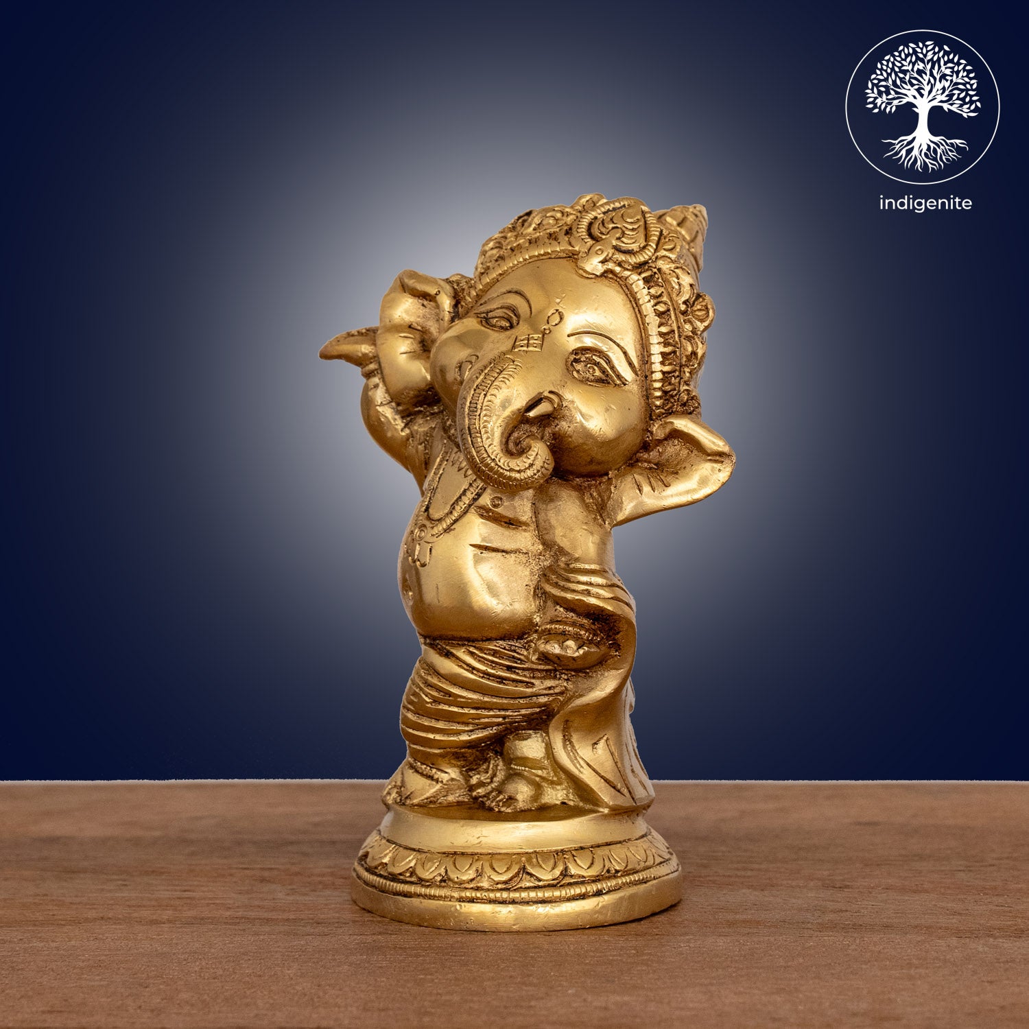 Lord Ganesha Dancing - Brass Statue