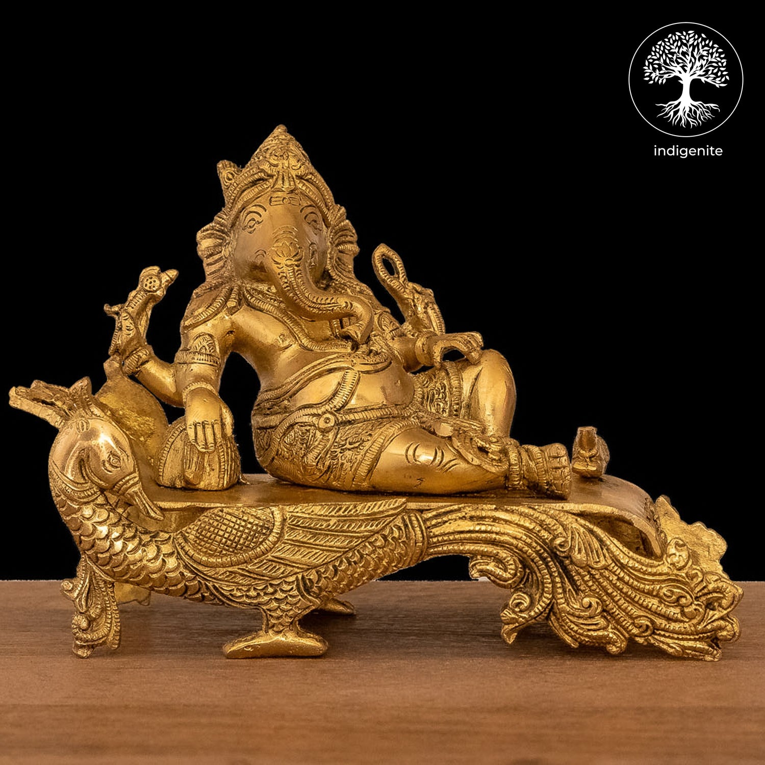 Lord Ganesha Idol Resting - Brass Statue