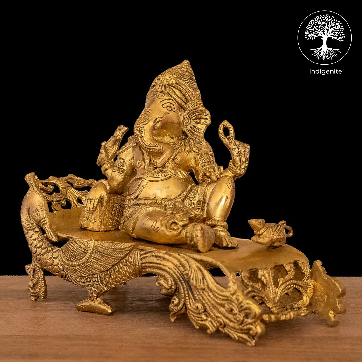 Lord Ganesha Idol Resting - Brass Statue