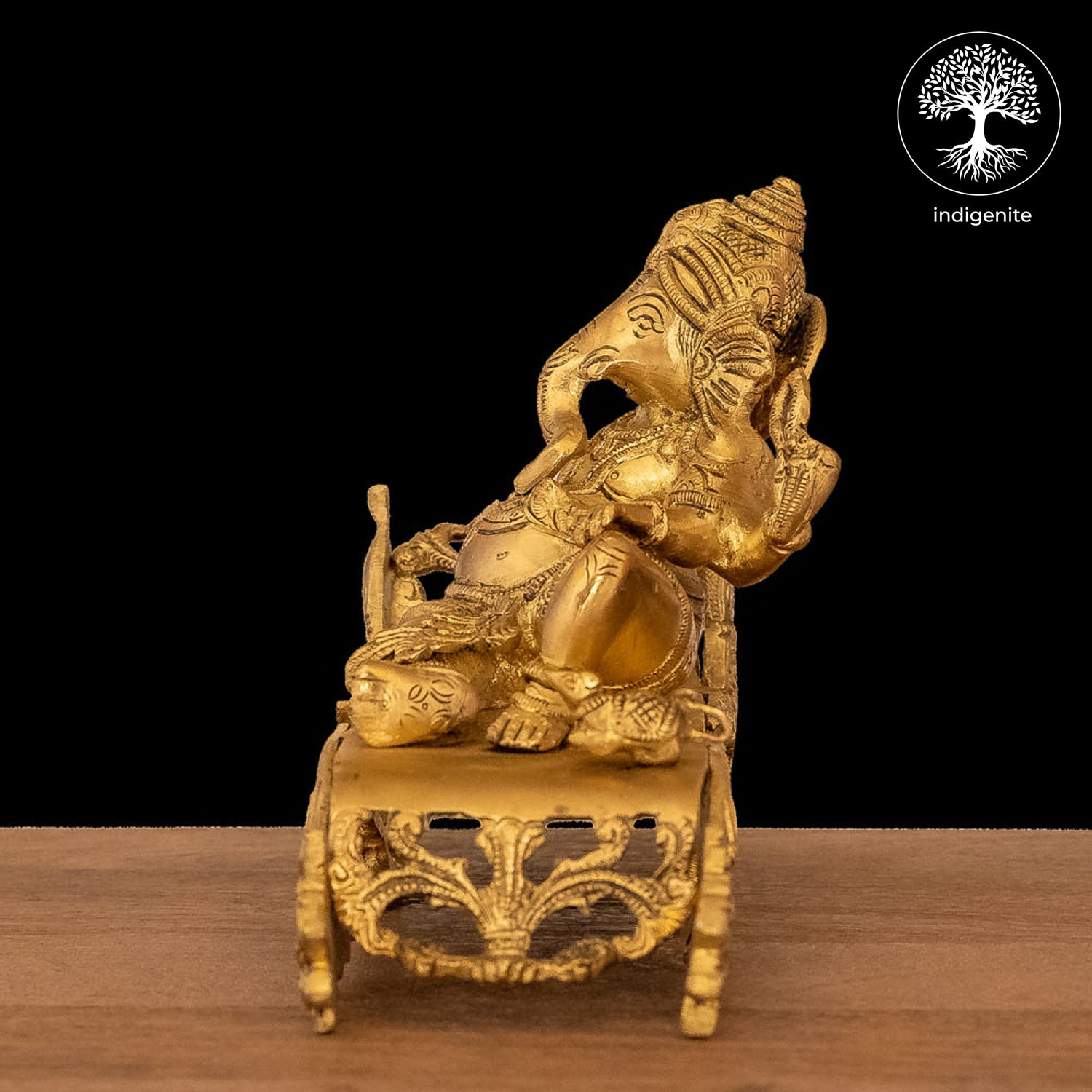 Lord Ganesha Idol Resting - Brass Statue