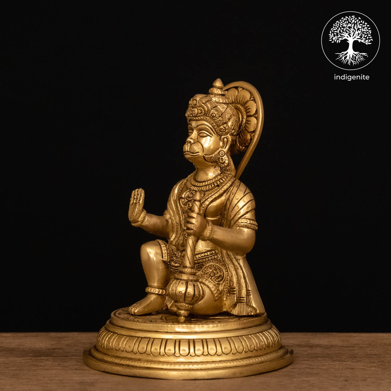 Lord Hanuman Idol - Brass Statue | 7 Inch