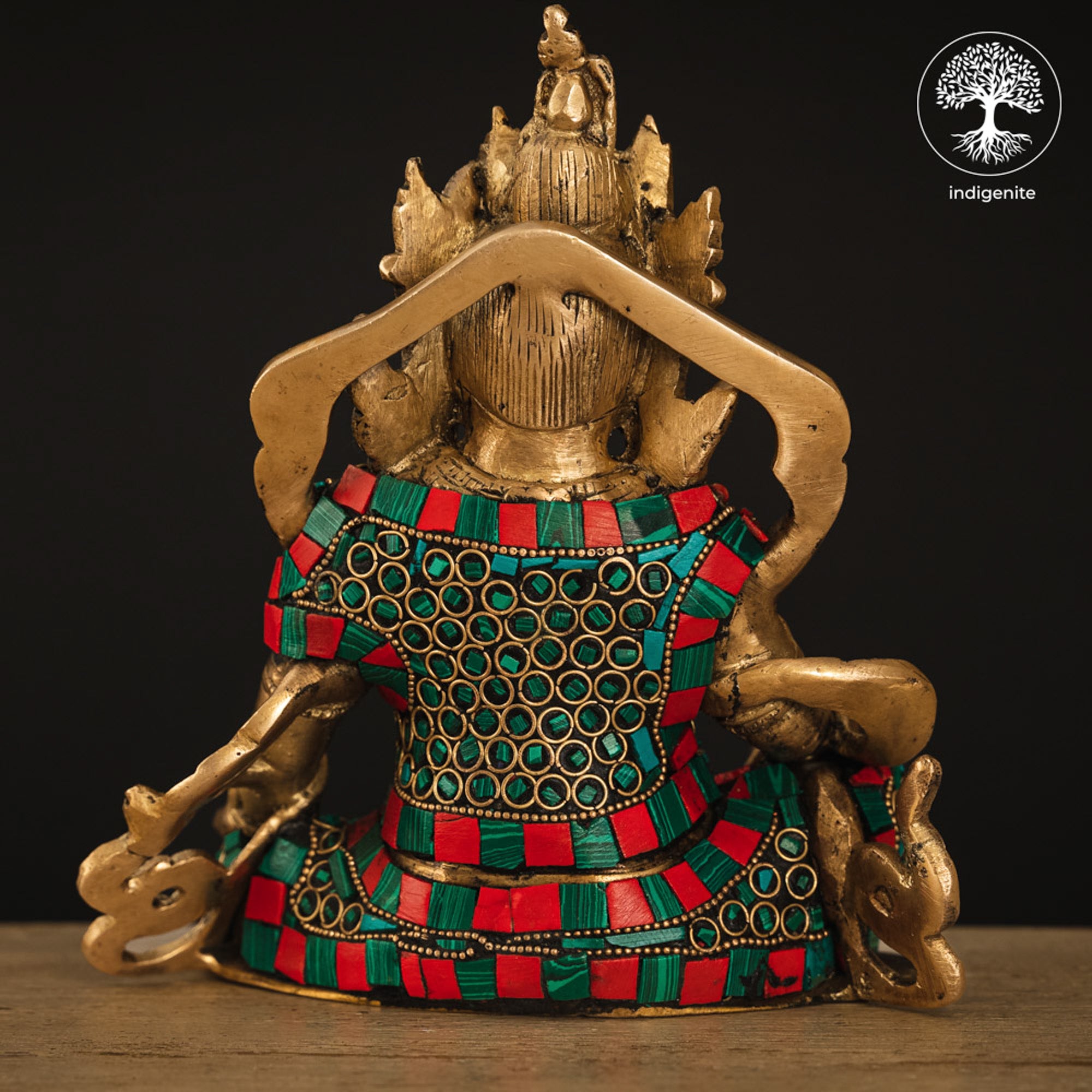 Lord Kuber Idol - Brass Statue with Stonework