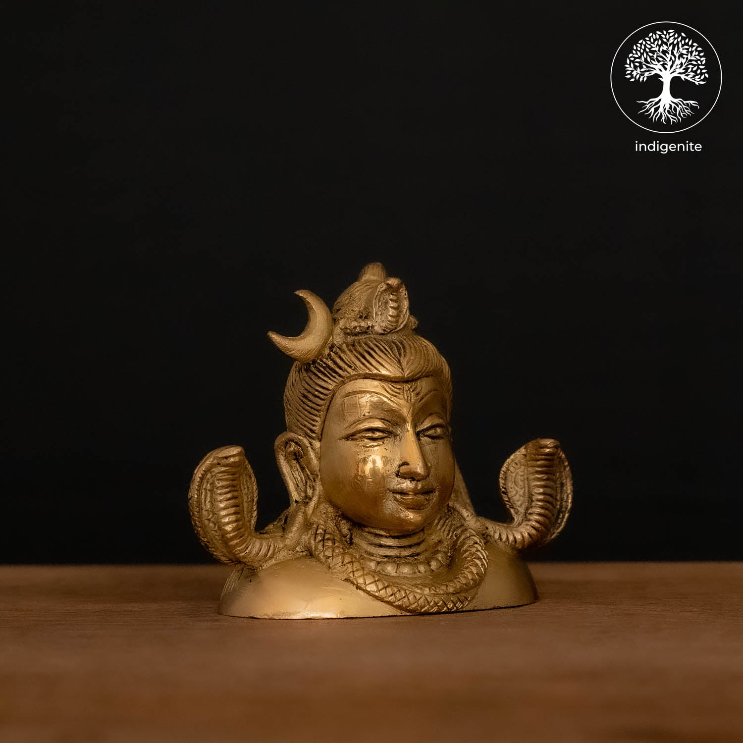 Lord Shiva Bust - Brass Staute