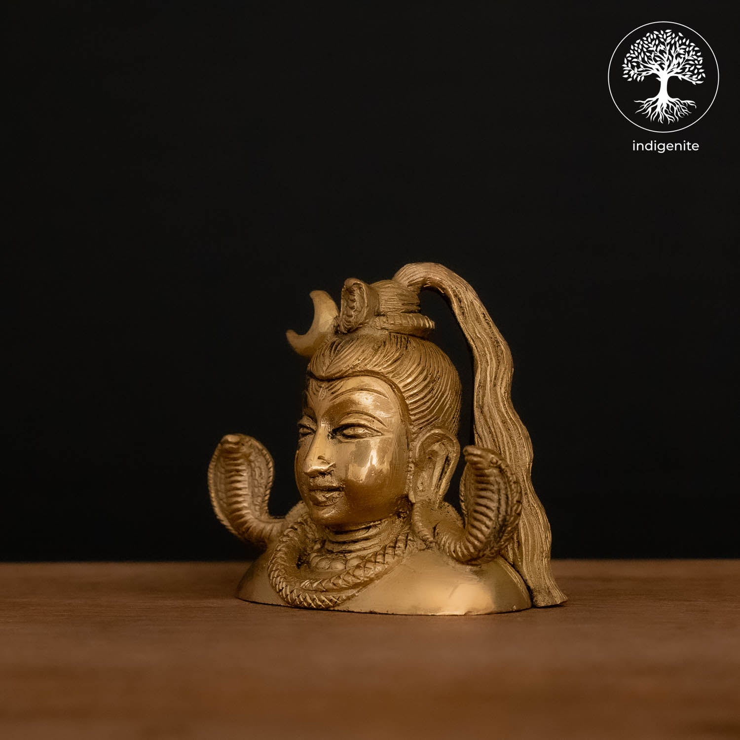 Lord Shiva Bust - Brass Staute