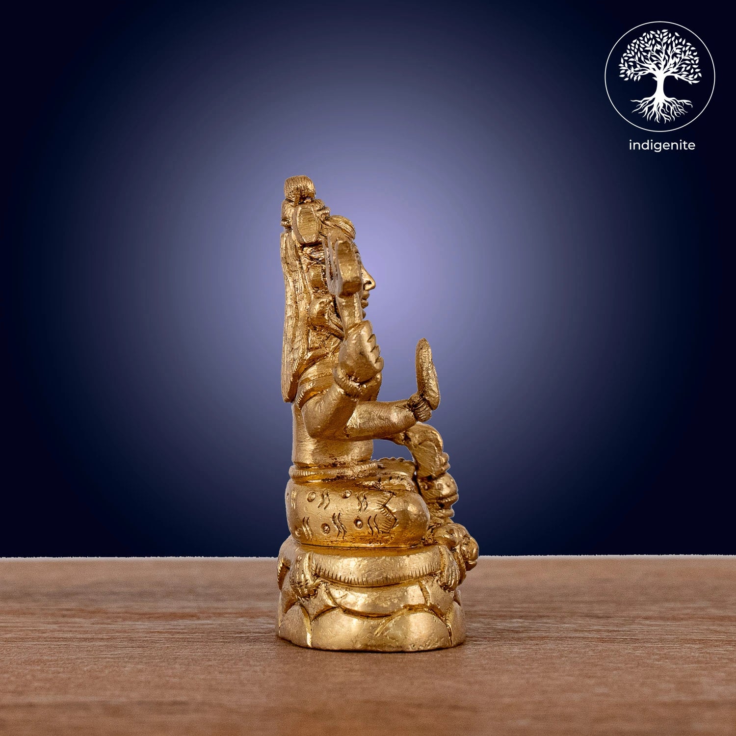 Lord Shiva Sitting Idol - Brass Statue | 3.5 Inch