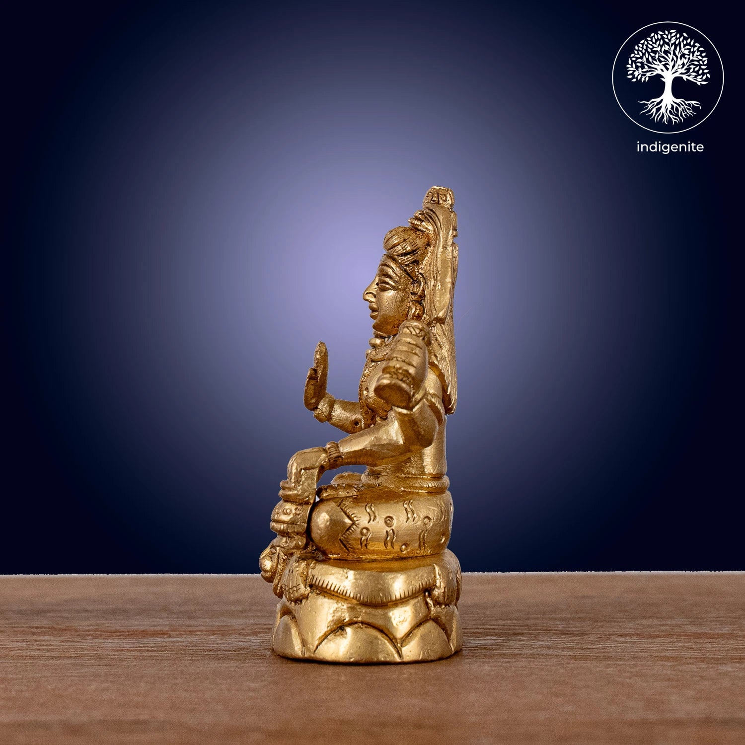 Lord Shiva Sitting Idol - Brass Statue | 3.5 Inch