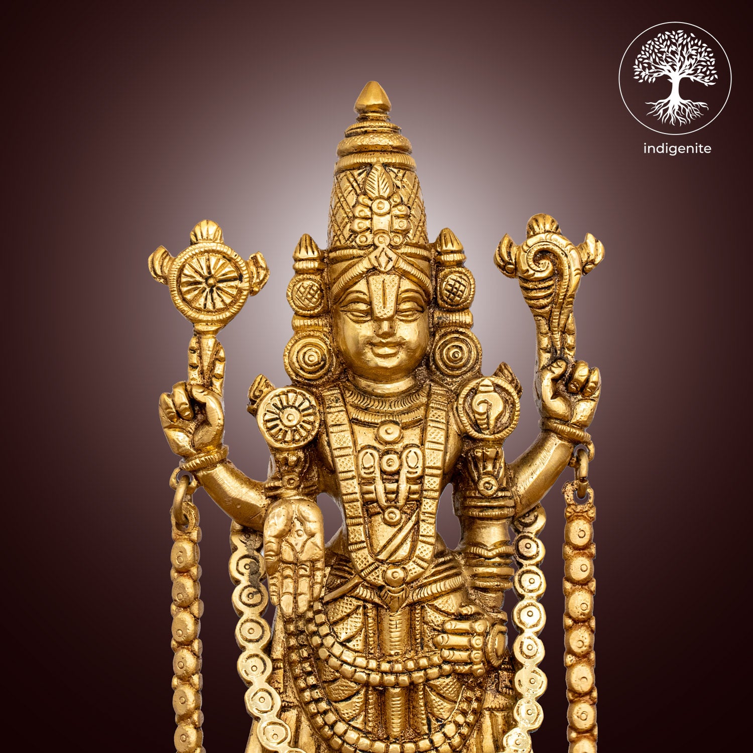 Lord Tirupati Balaji - Brass Statue