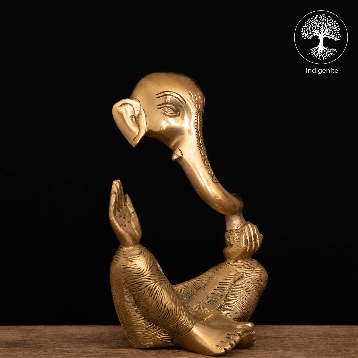 Modern Lord Ganesh Idol - Brass Statue | 8 Inch